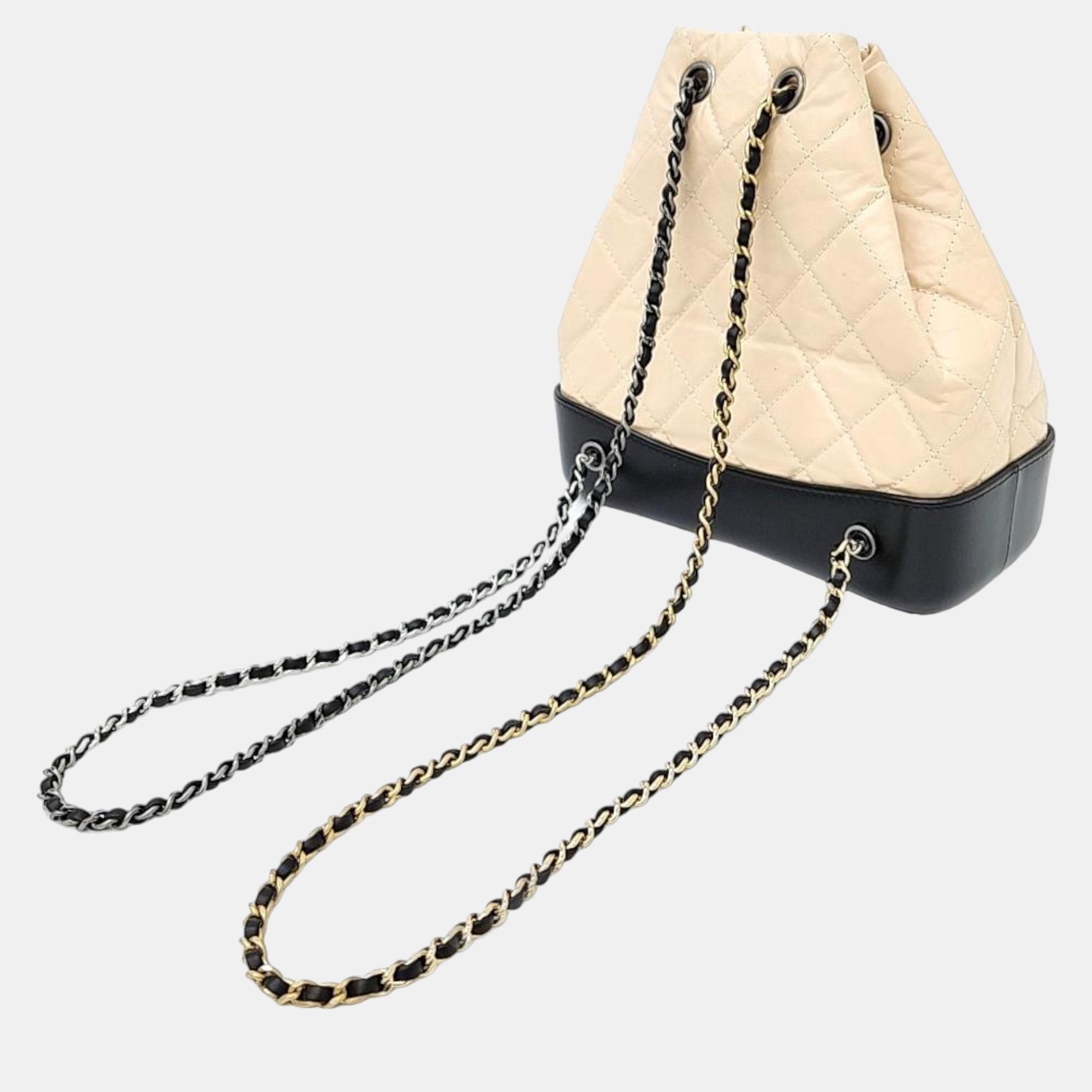 

Chanel Gabrielle Backpack, Beige