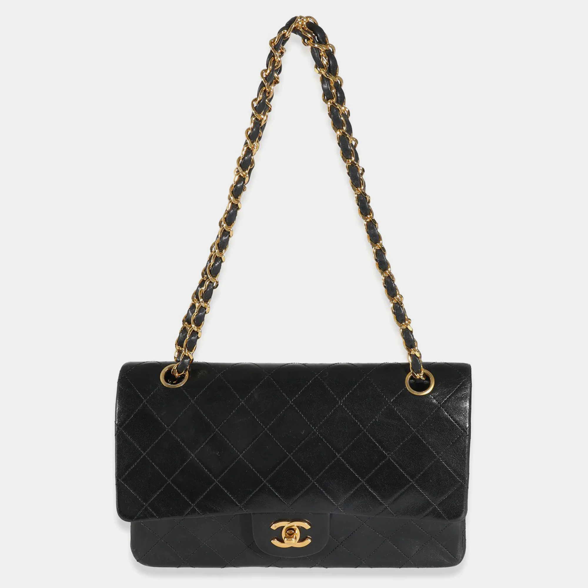 

Chanel Black Leather Medium Classic Double Flap Shoulder Bag