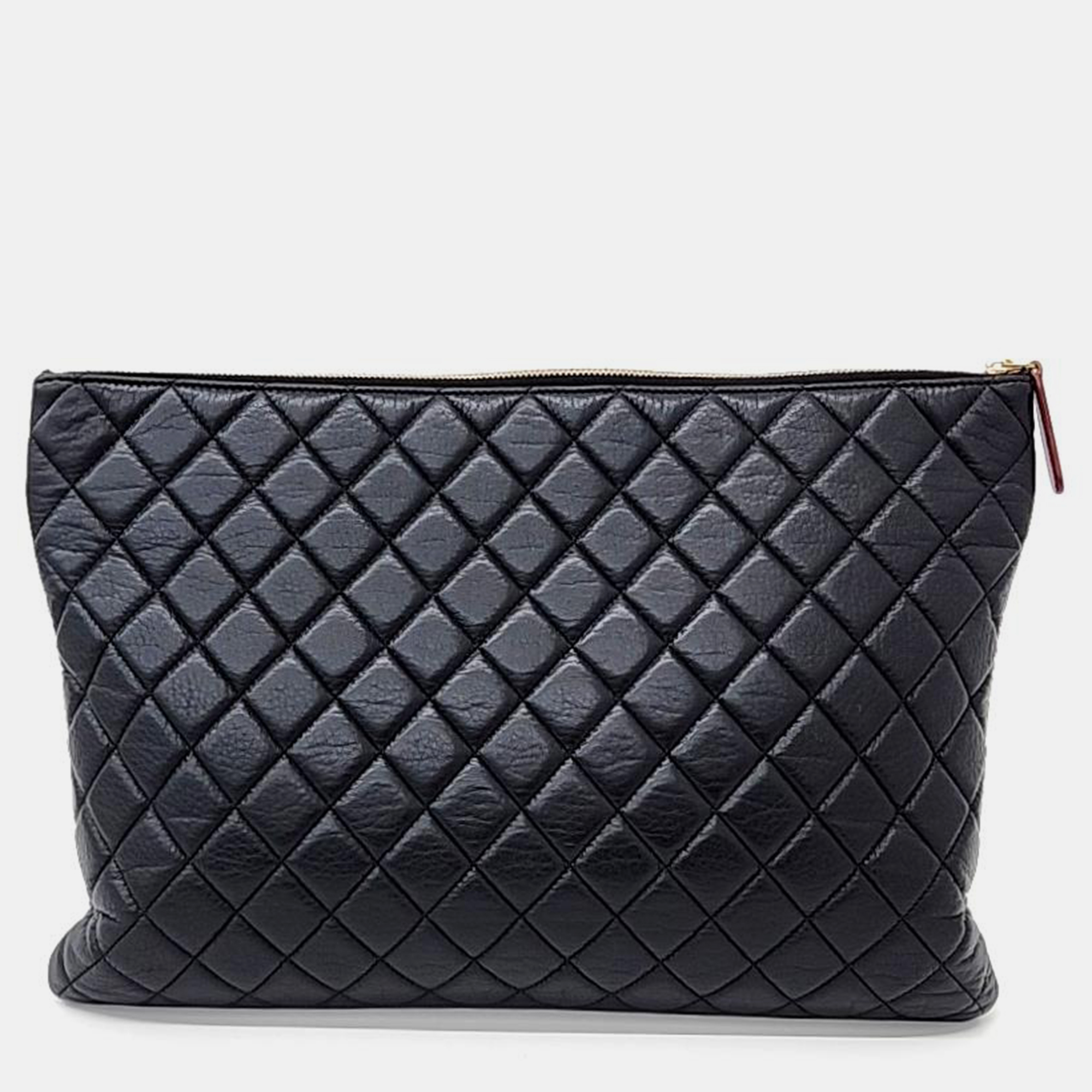 

Chanel Leather Black Large Clutch