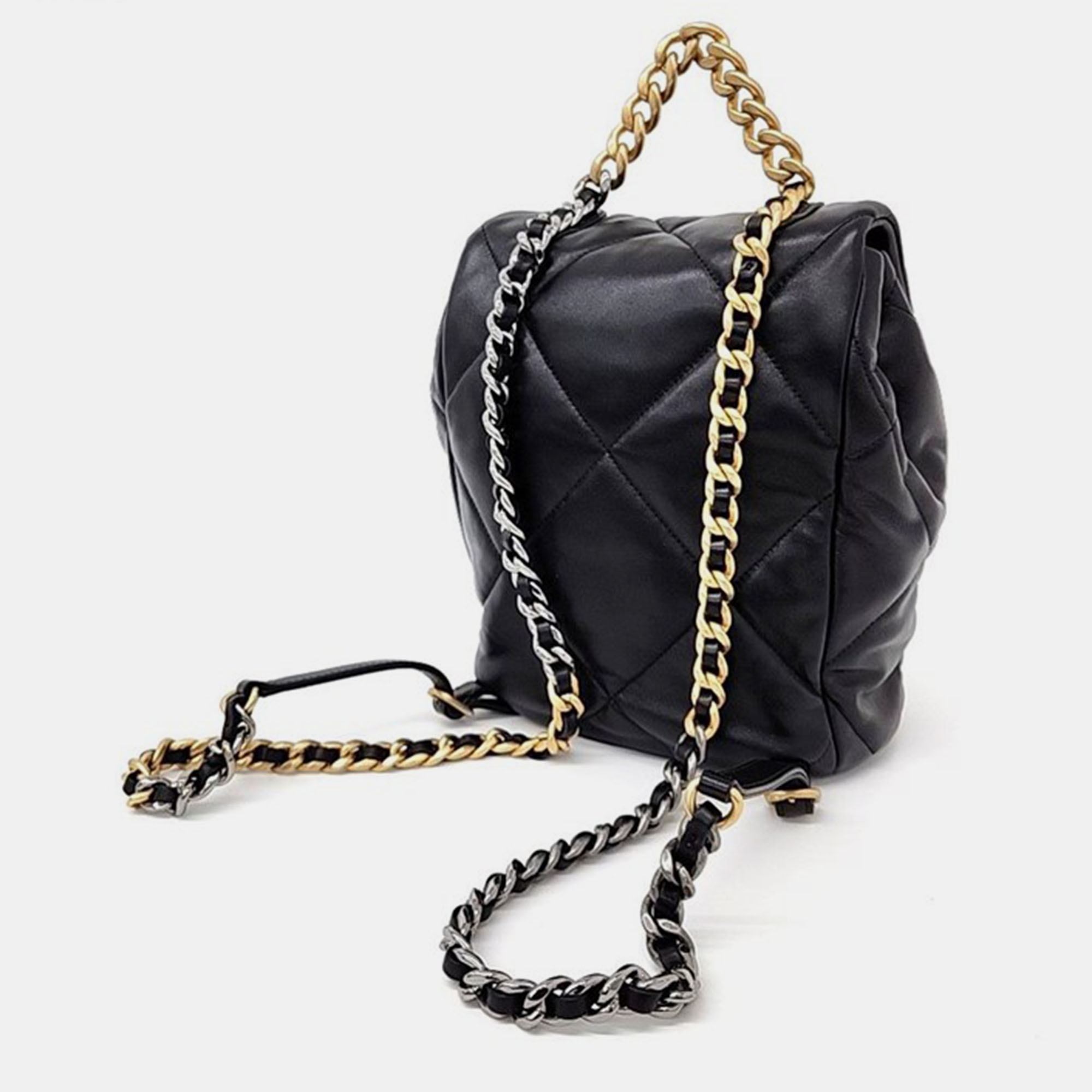 

Chanel 19 Leather Black Backpack