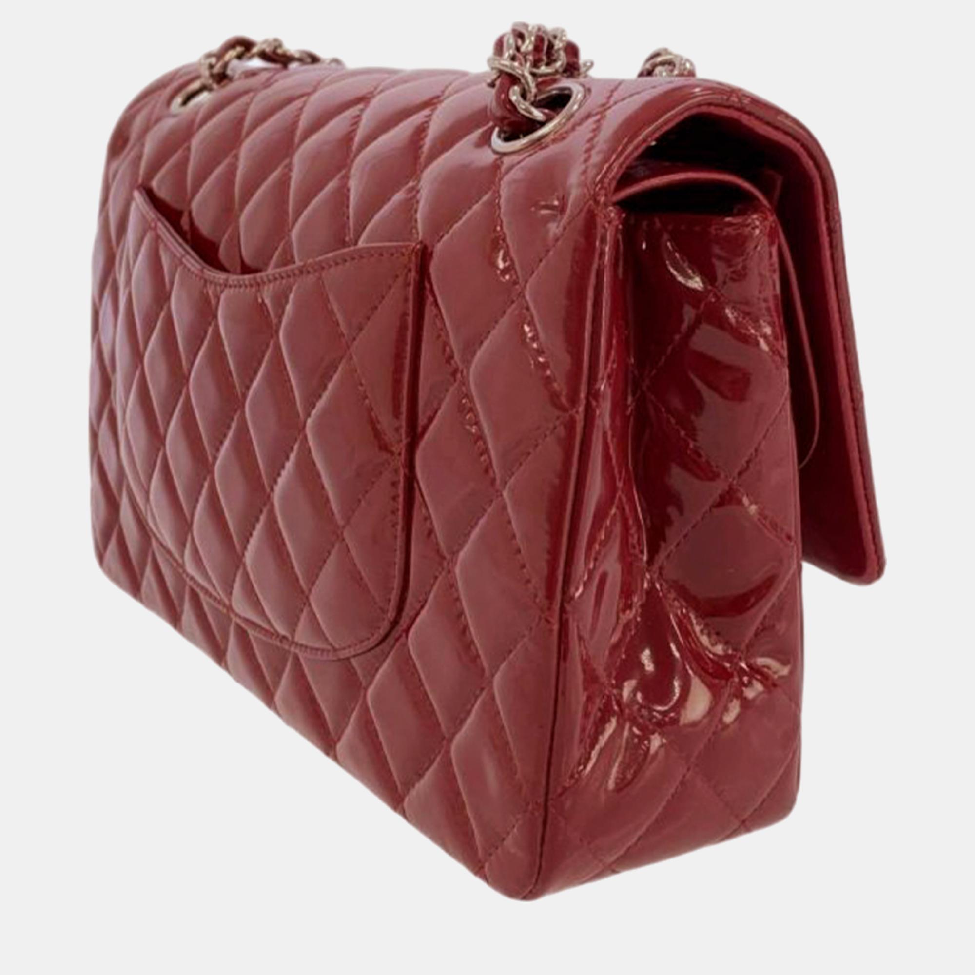 

Chanel Red Medium Classic Patent Double Flap