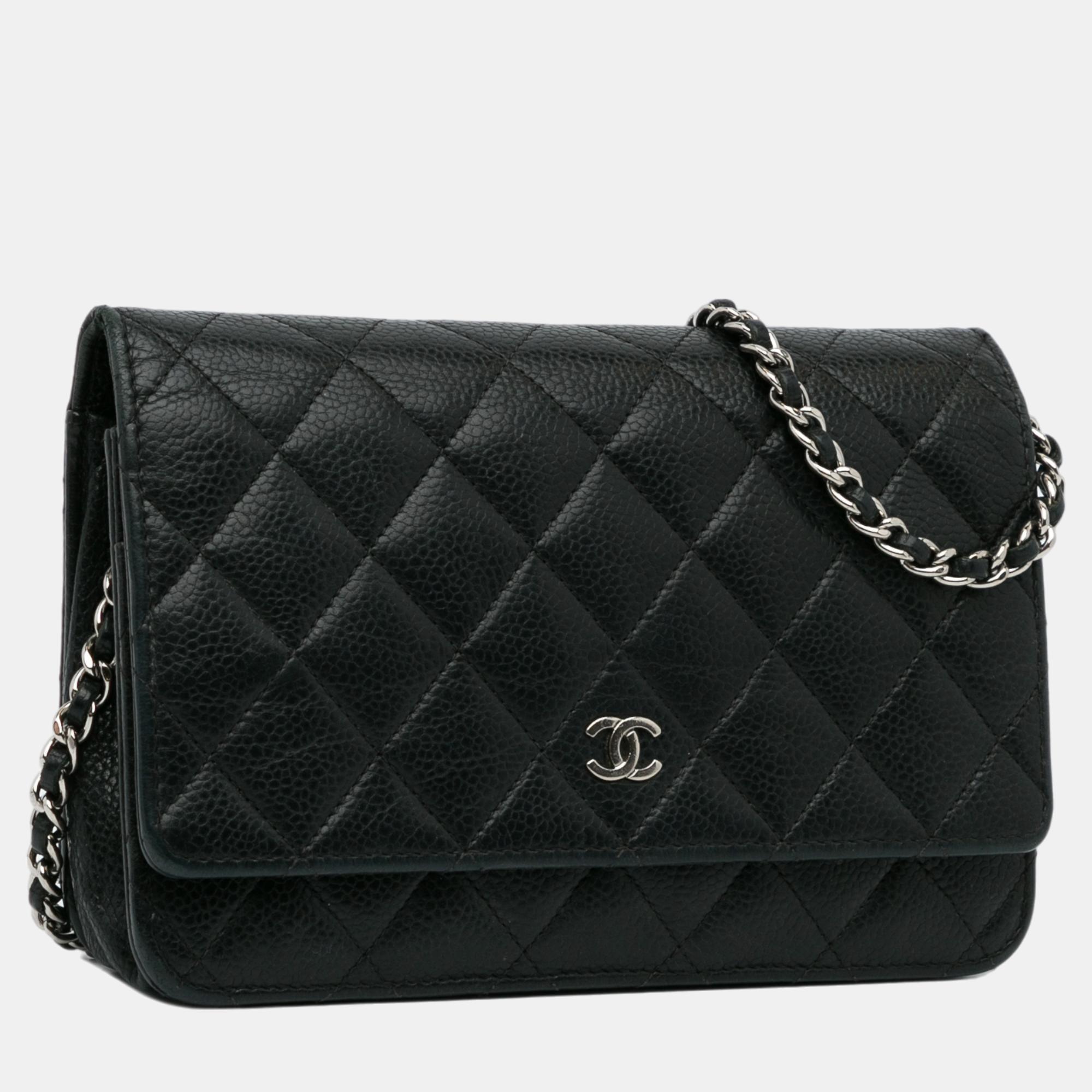 

Chanel Black CC Caviar Wallet on Chain