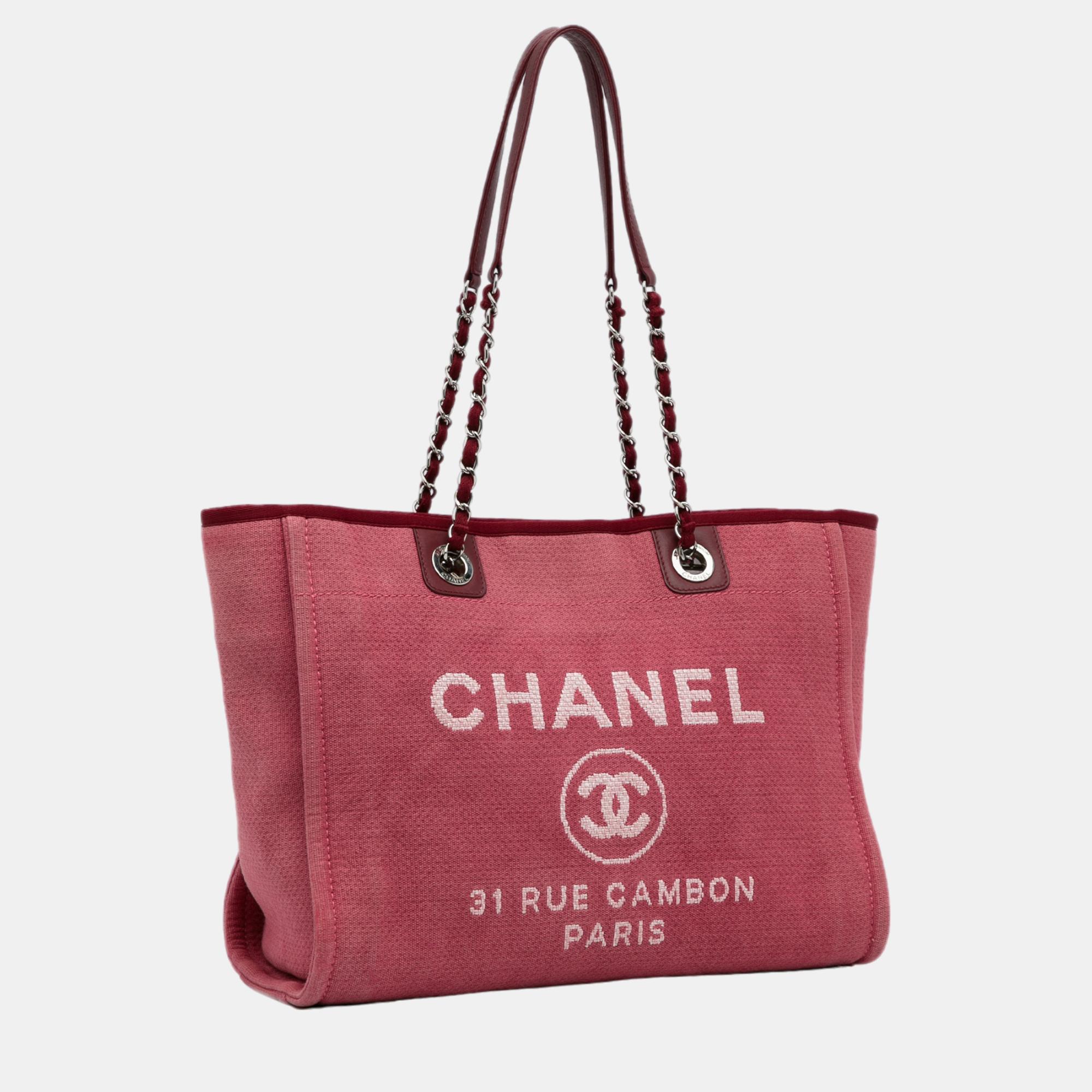 

Chanel Red Deauville Tote