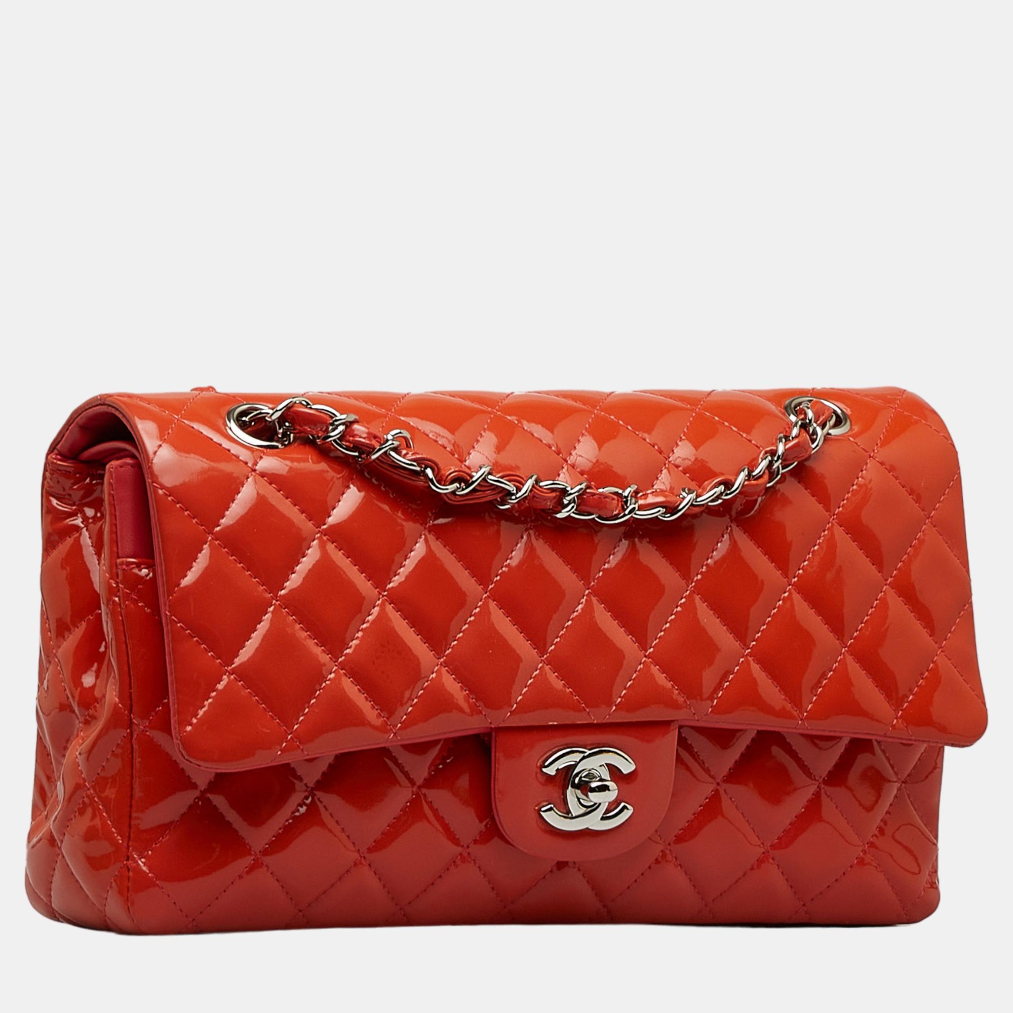 

Chanel Red Medium Classic Patent Double Flap