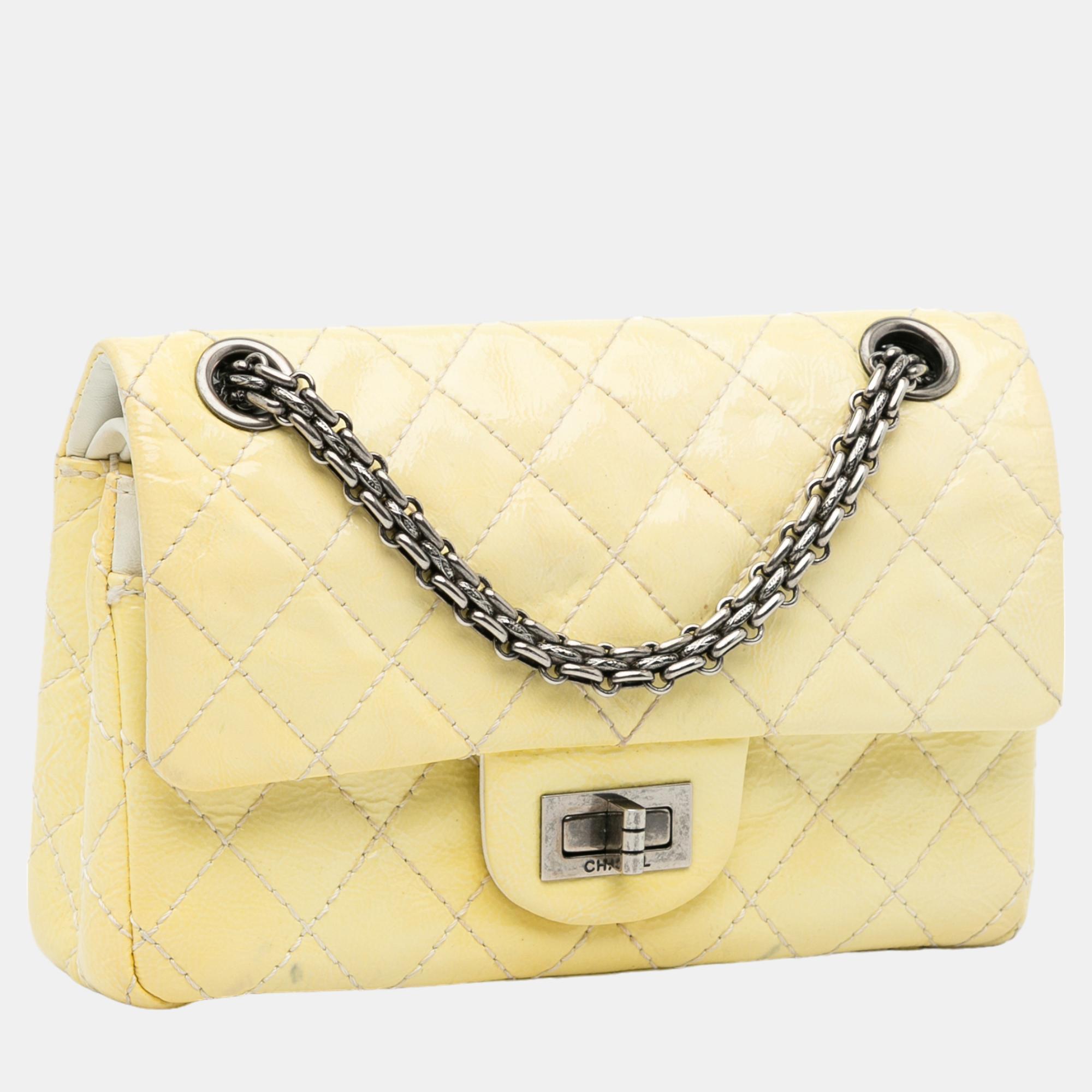 

Chanel Yellow Mini Reissue Patent Flap