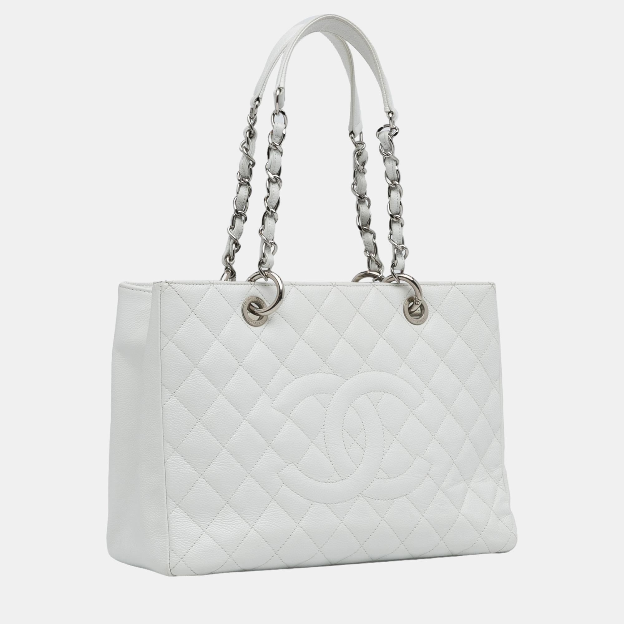 

Chanel White Caviar Grand Shopping Tote