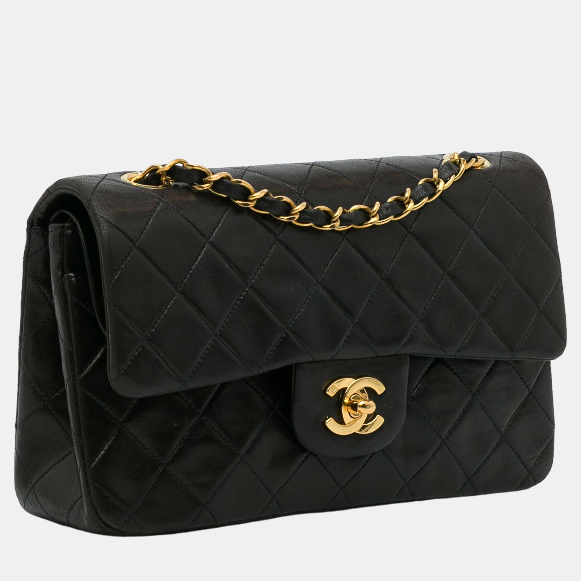 

Chanel Black Small Classic Lambskin Double Flap