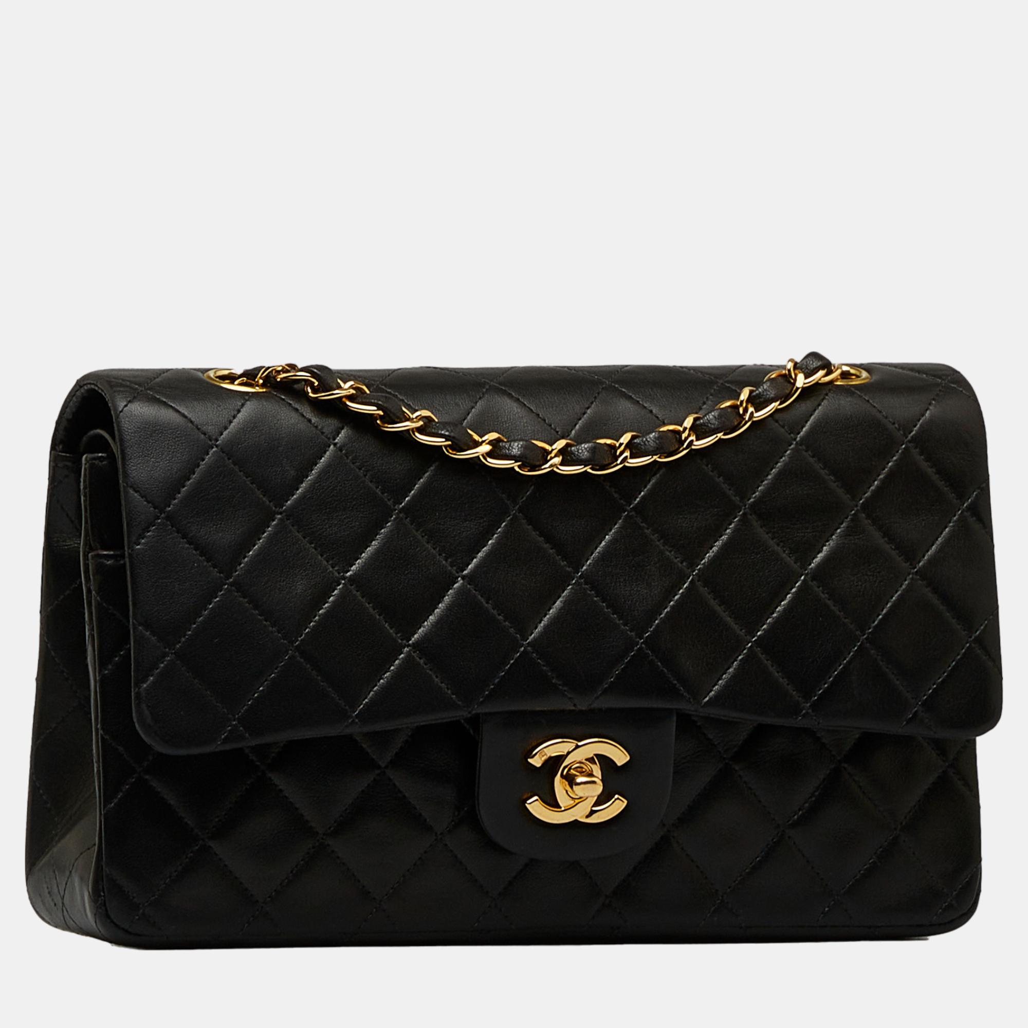 

Chanel Black Medium Classic Lambskin Double Flap