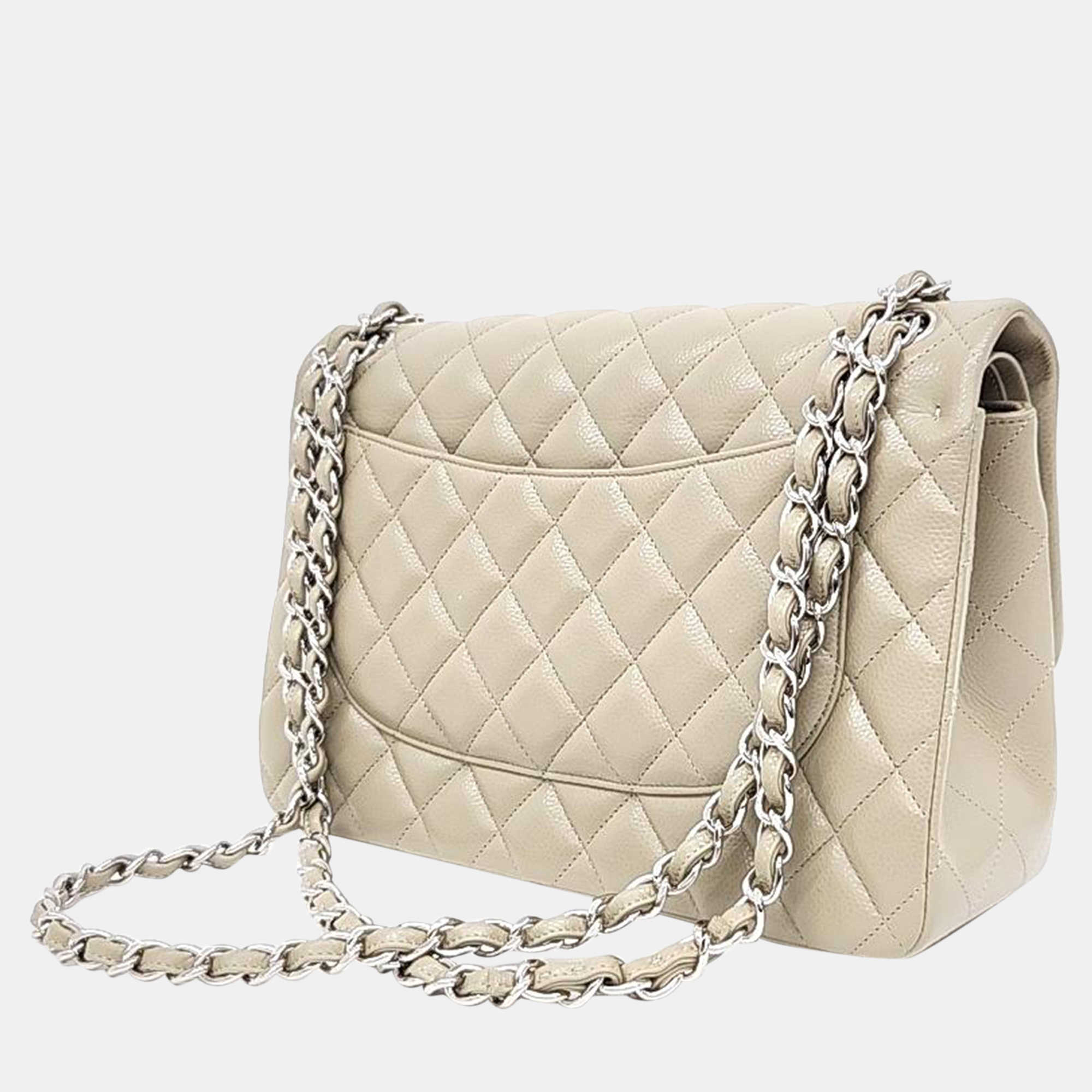 

Chanel Caviar Classic Jumbo, Beige