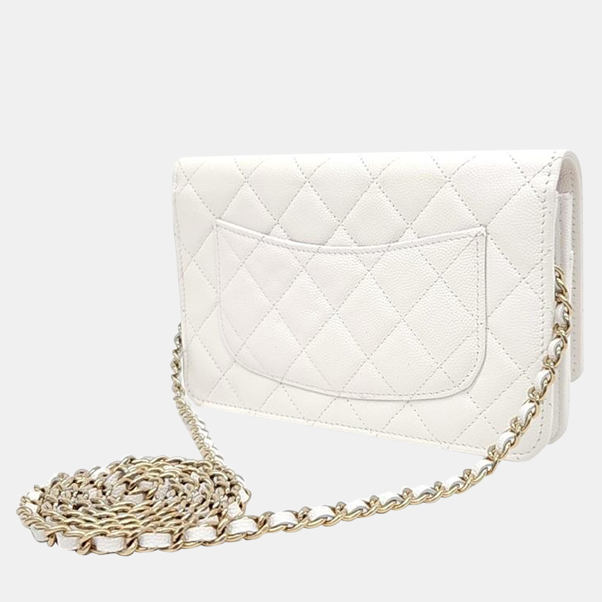 

Chanel Caviar WOC Mini Crossbody Bag, White