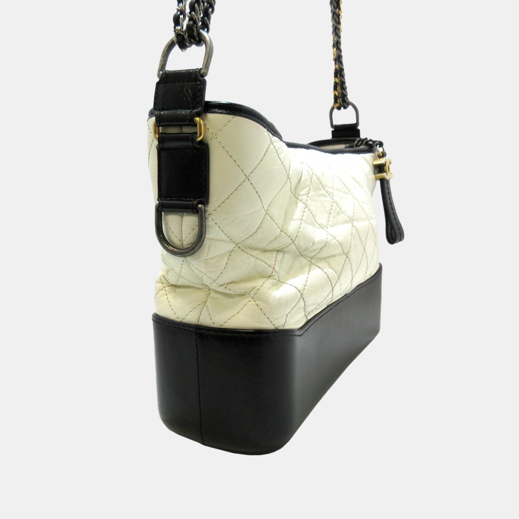 

Chanel Black/White Small Lambskin Gabrielle Crossbody Bag