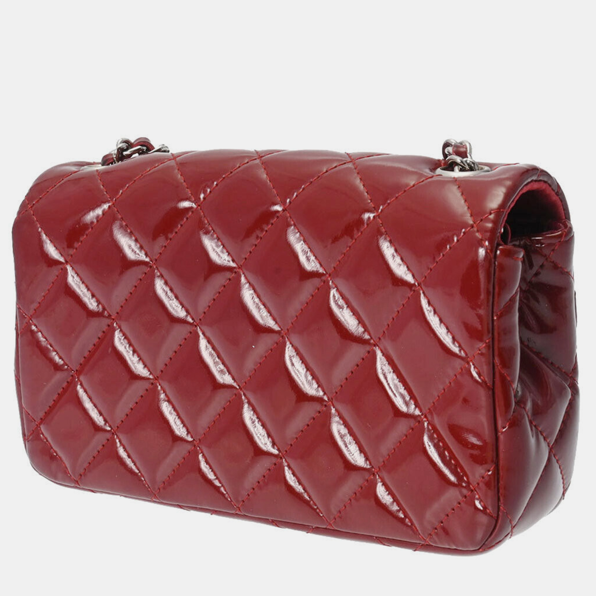 

Chanel Red Leather CC Mini Flap Bag