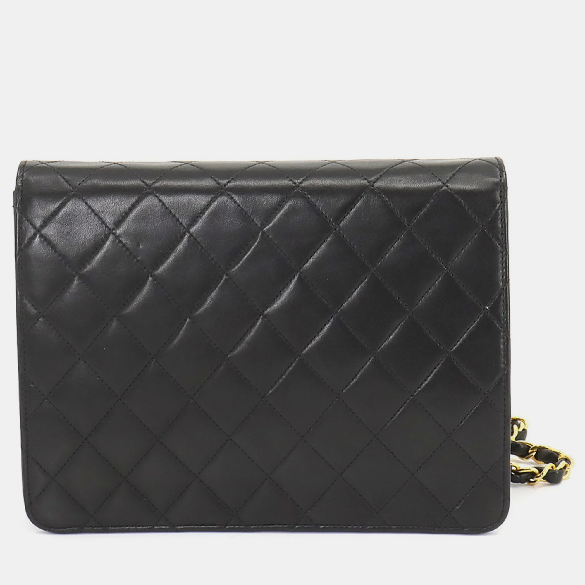 

CHANEL Black Quilted Leather Square Flap Bag