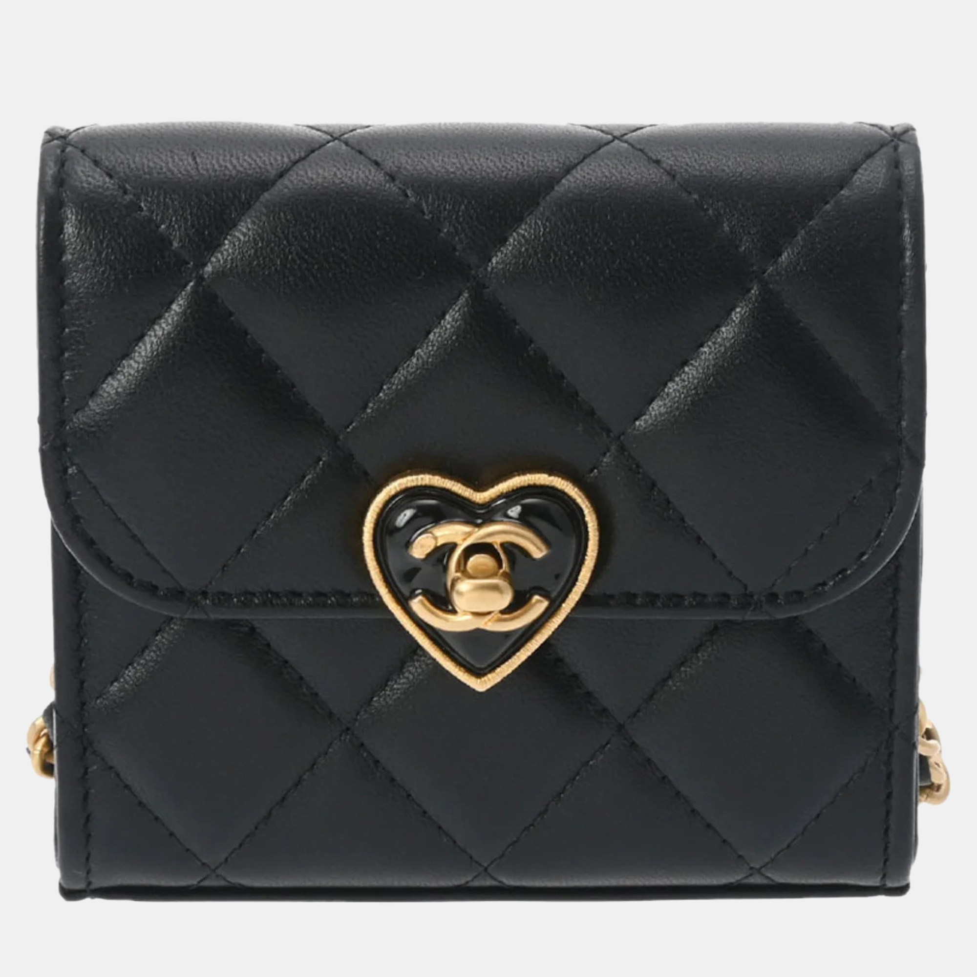 

Chanel Leather  Resin Shoulder Bags, Black