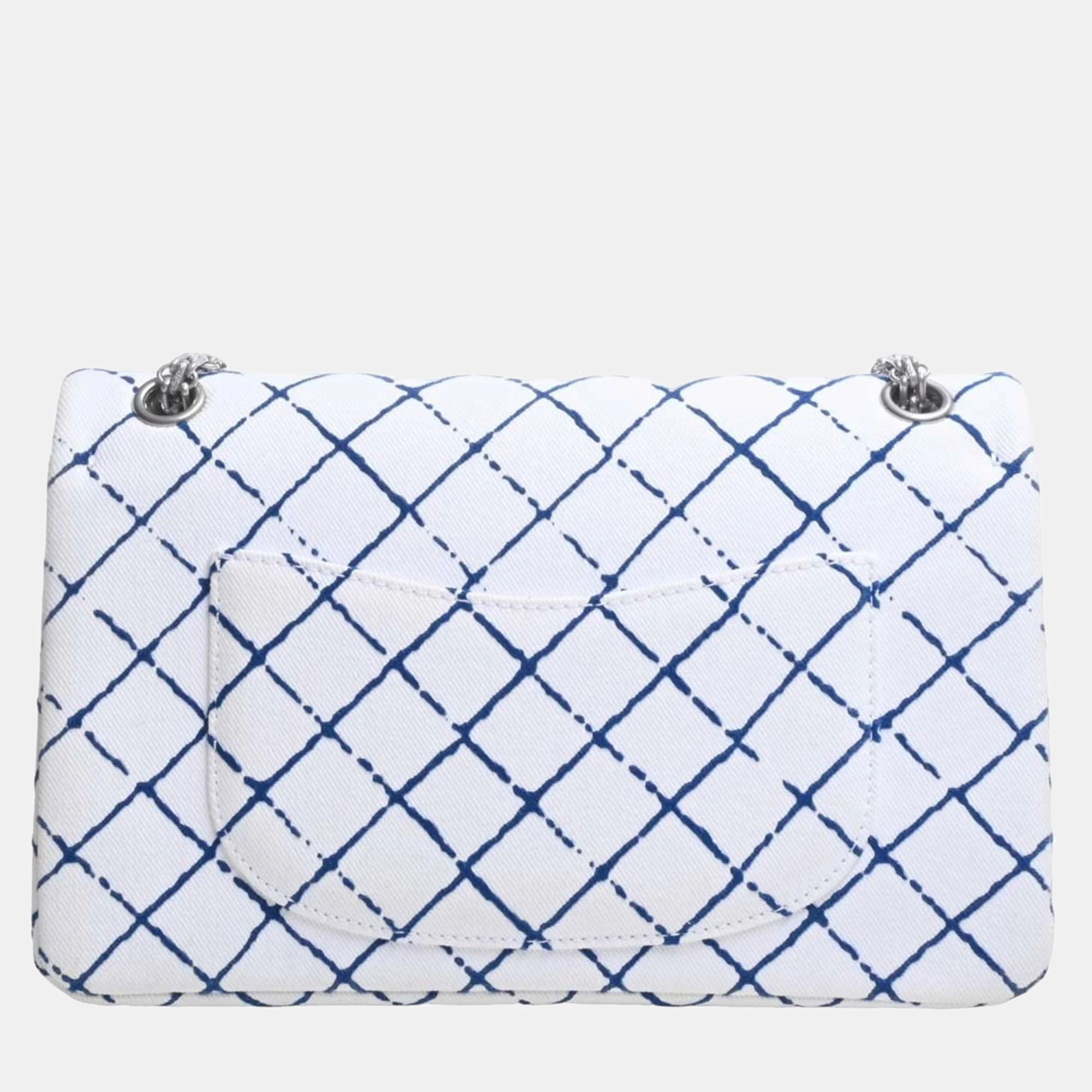 

Chanel White Printed Canvas  Reissue 2.55 Shoulder Bags