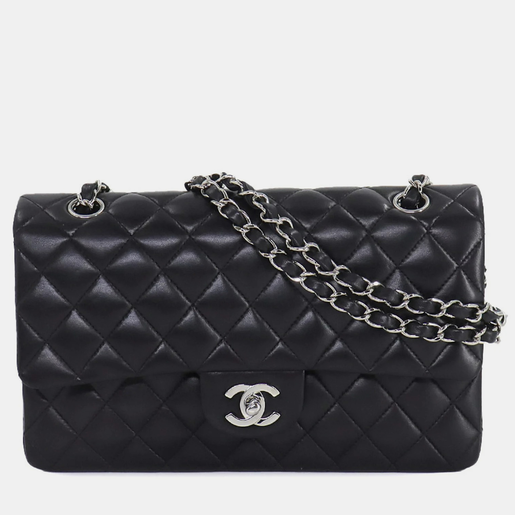 

Chanel Black Leather Classic Double Flap Shoulder Bag