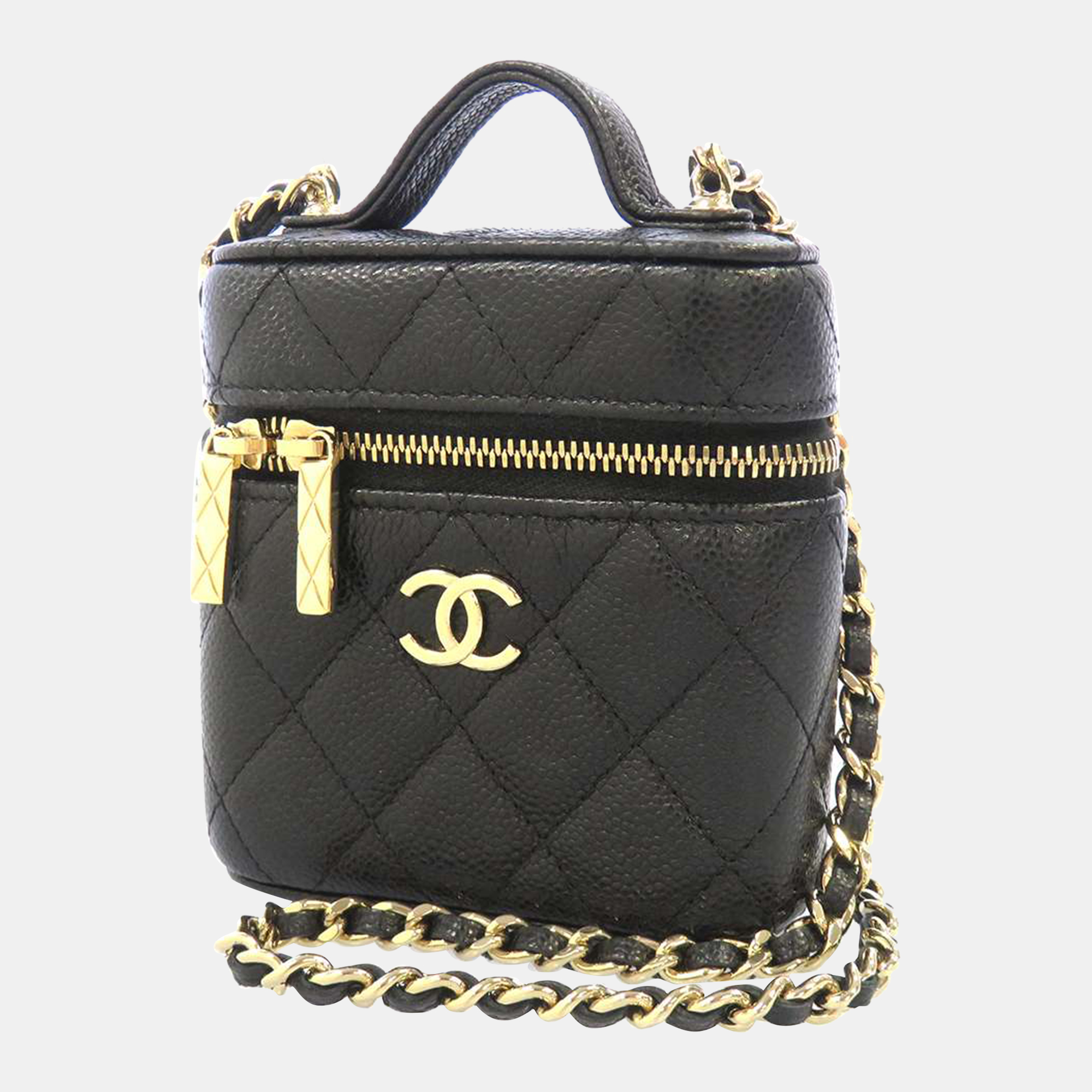 

Chanel Black Leather Small Vanity Case