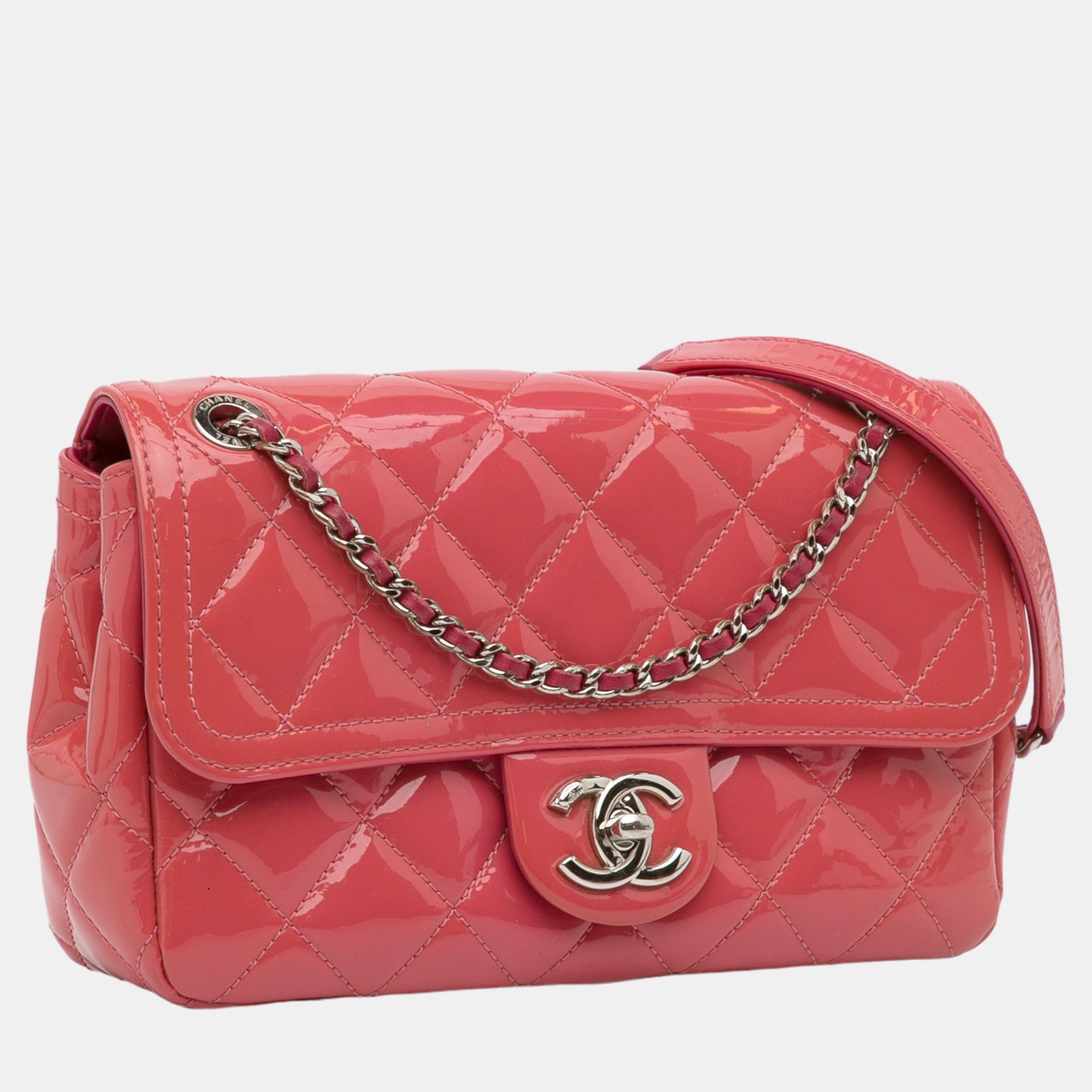 

Chanel Pink Small Coco Shine Flap Bag