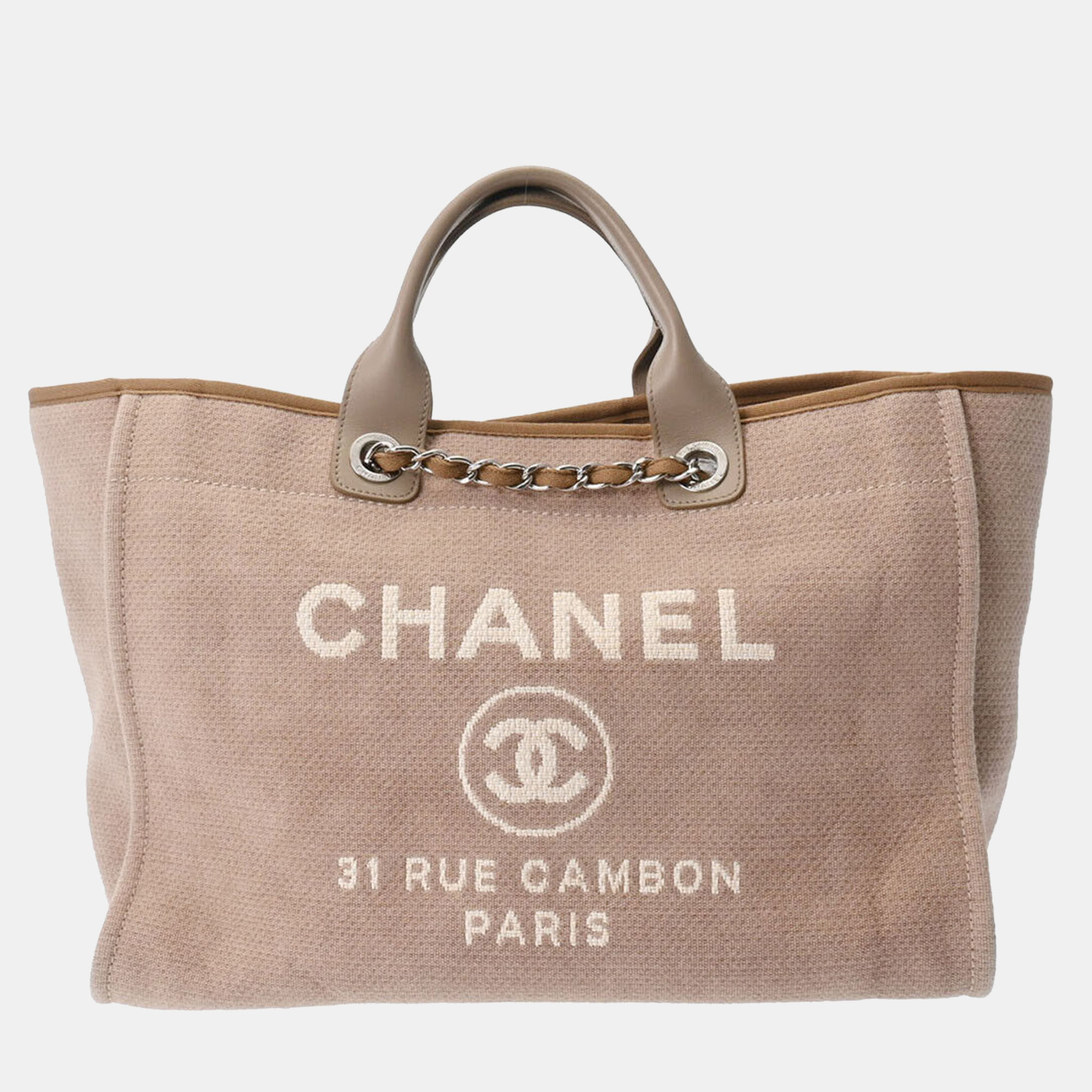 Chanel beige deauville discount tote