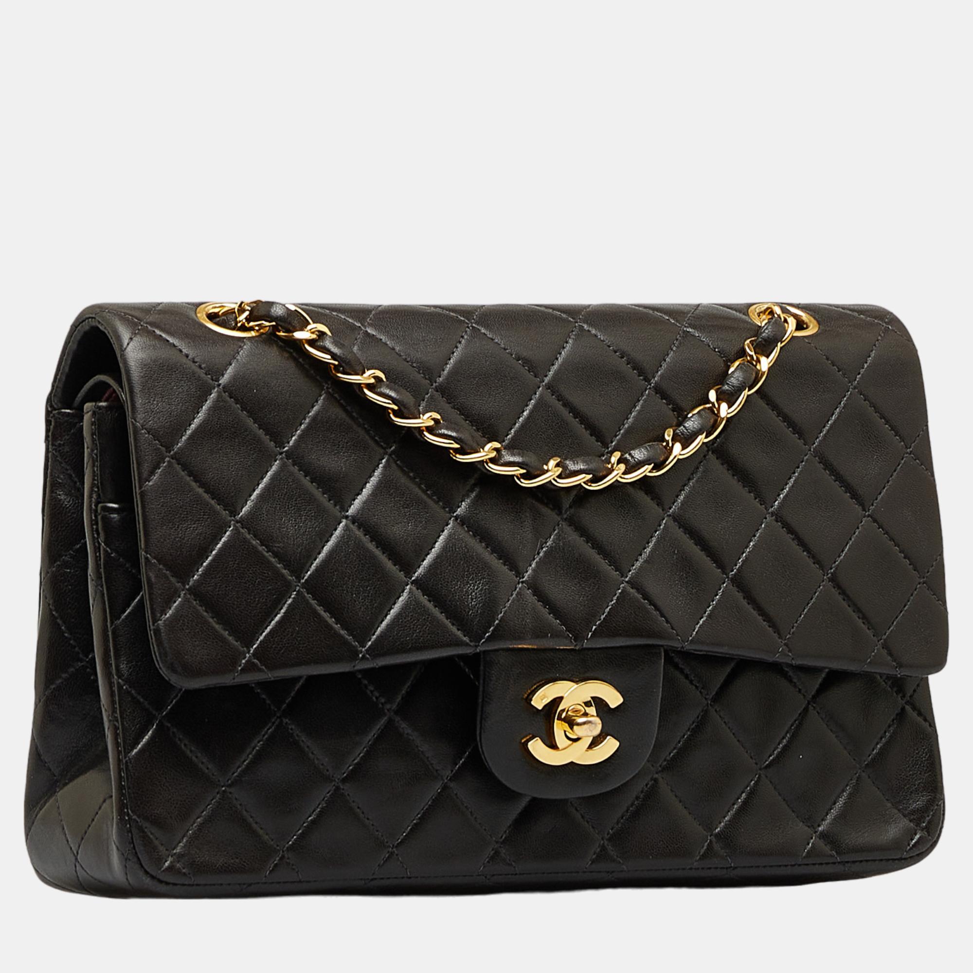 

Chanel Black Medium Classic Lambskin Double Flap