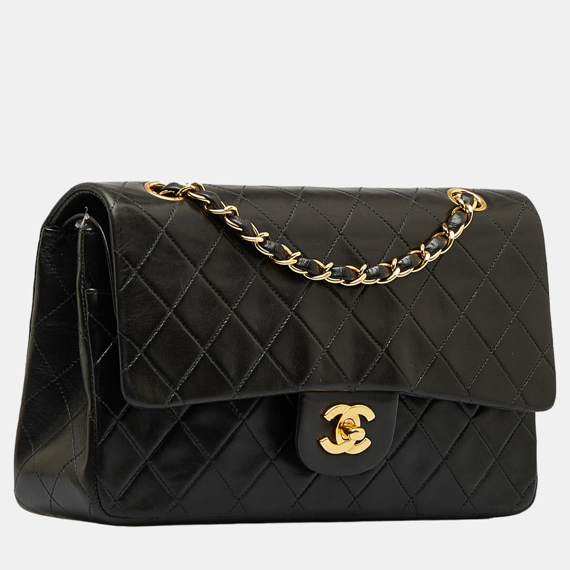 

Chanel Black Medium Classic Lambskin Double Flap