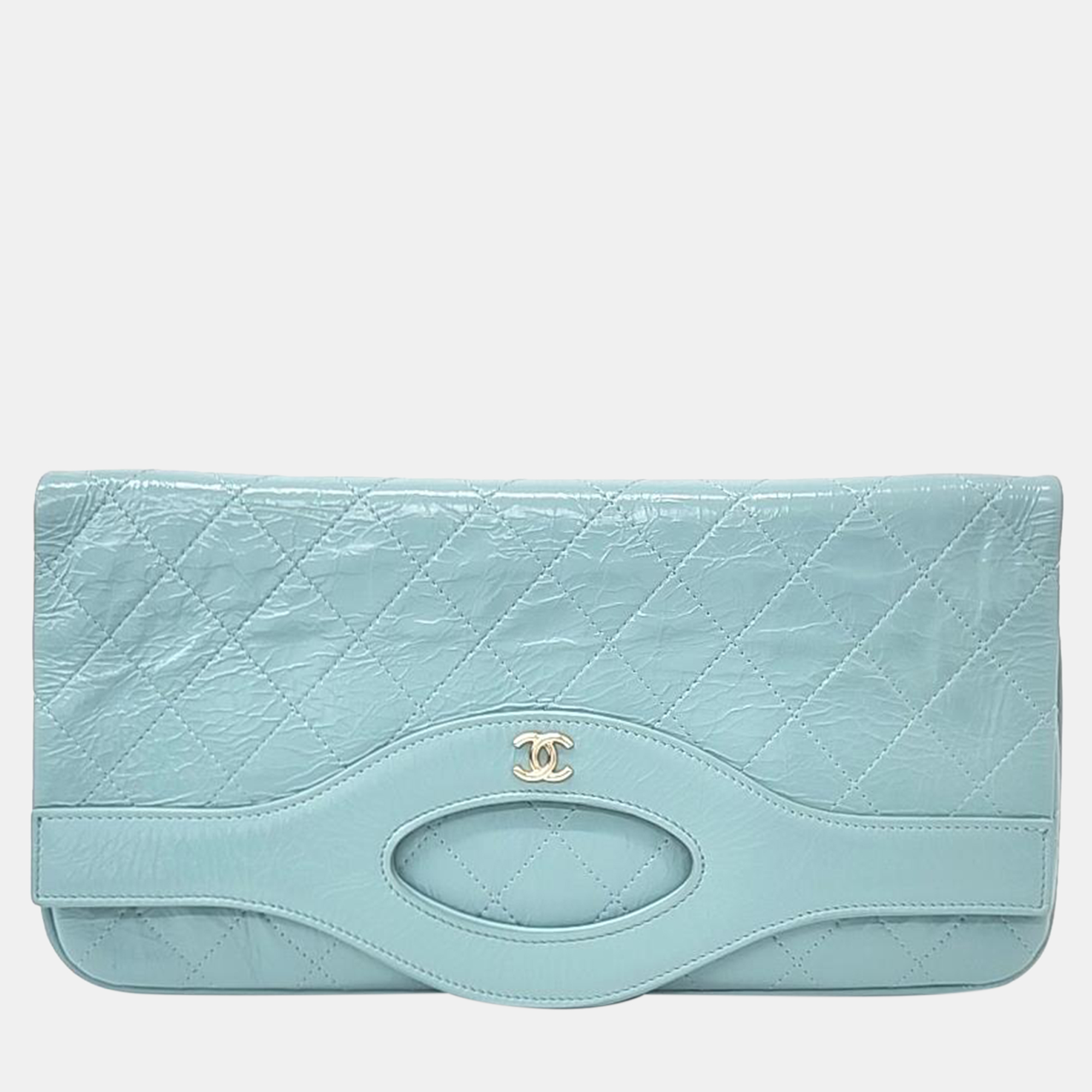 Pre-owned Chanel 31 Flap Clutch A70521 In Blue