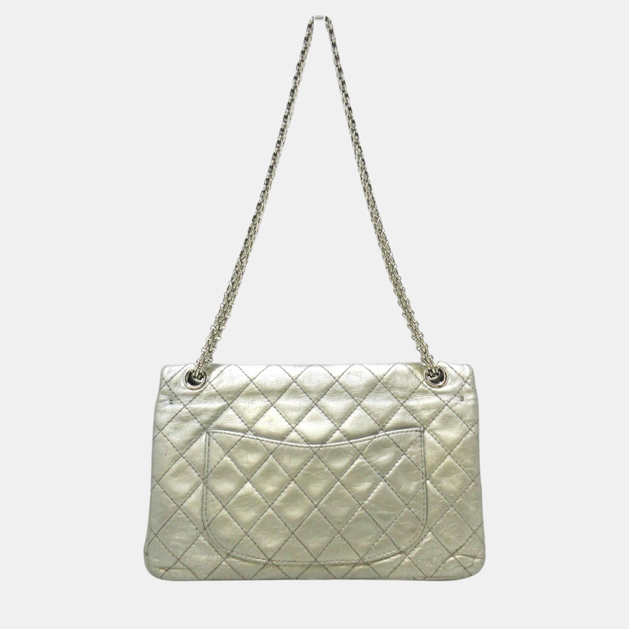 

Chanel Silver Leather 2.55 shoulder Bag