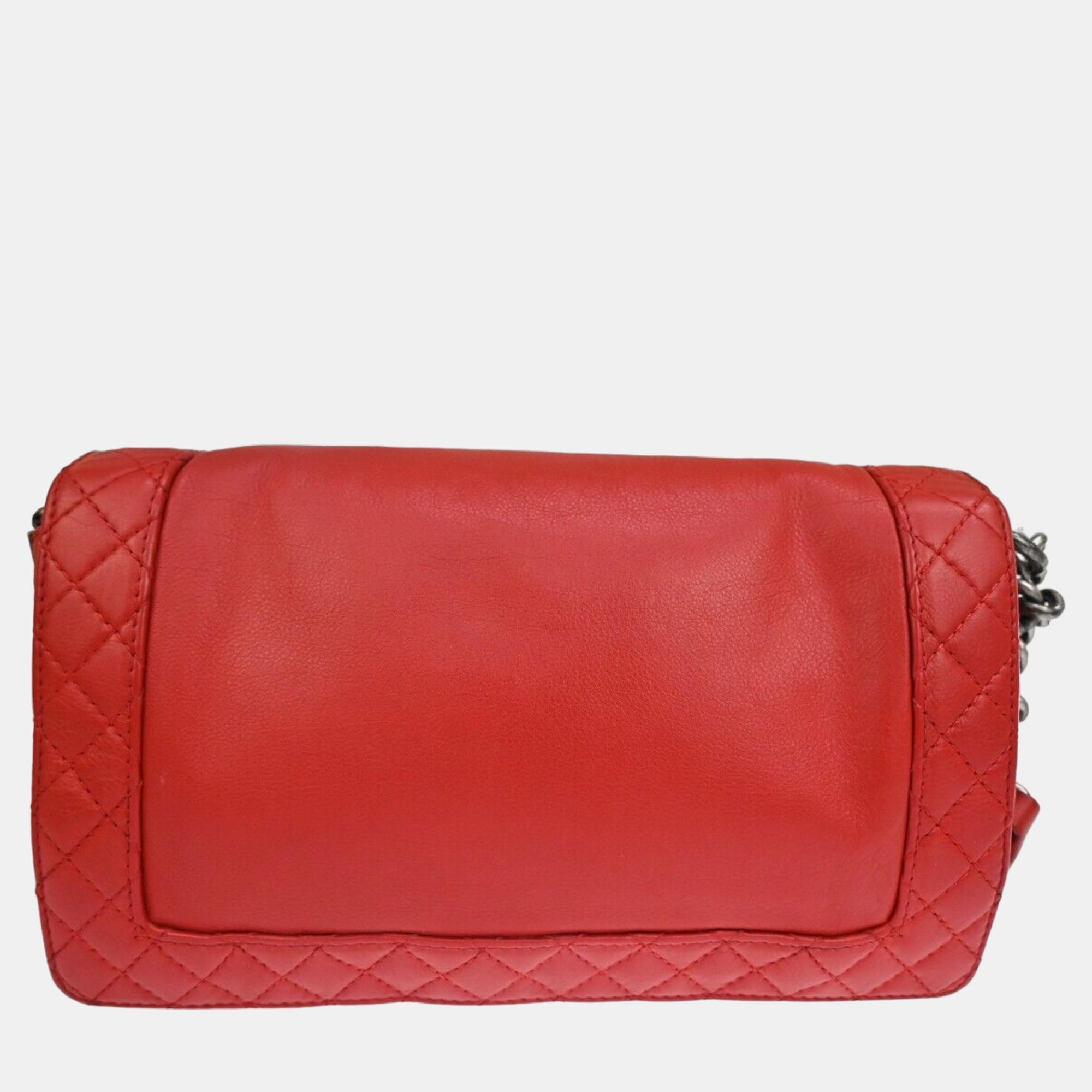 

Chanel Red Leather Boy Shoulder Bag