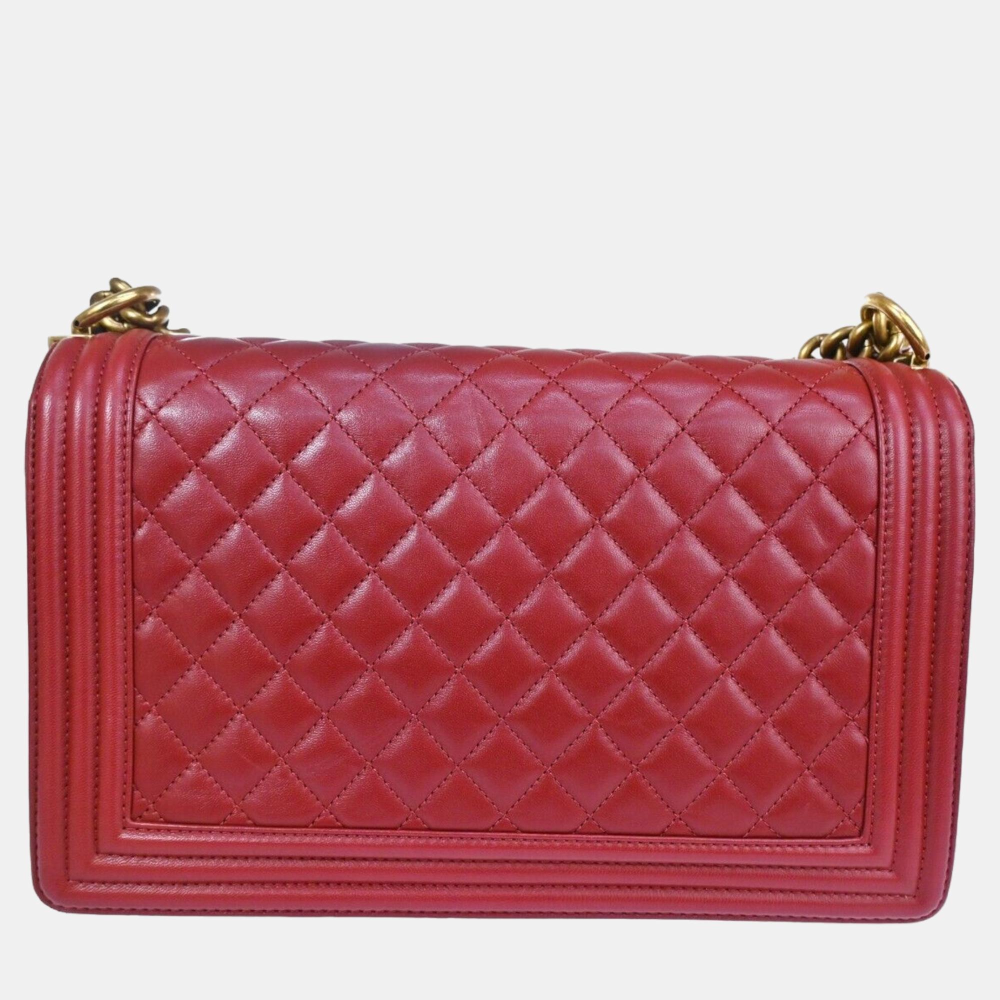 

Chanel Burgundy Leather Boy Shoulder Bag