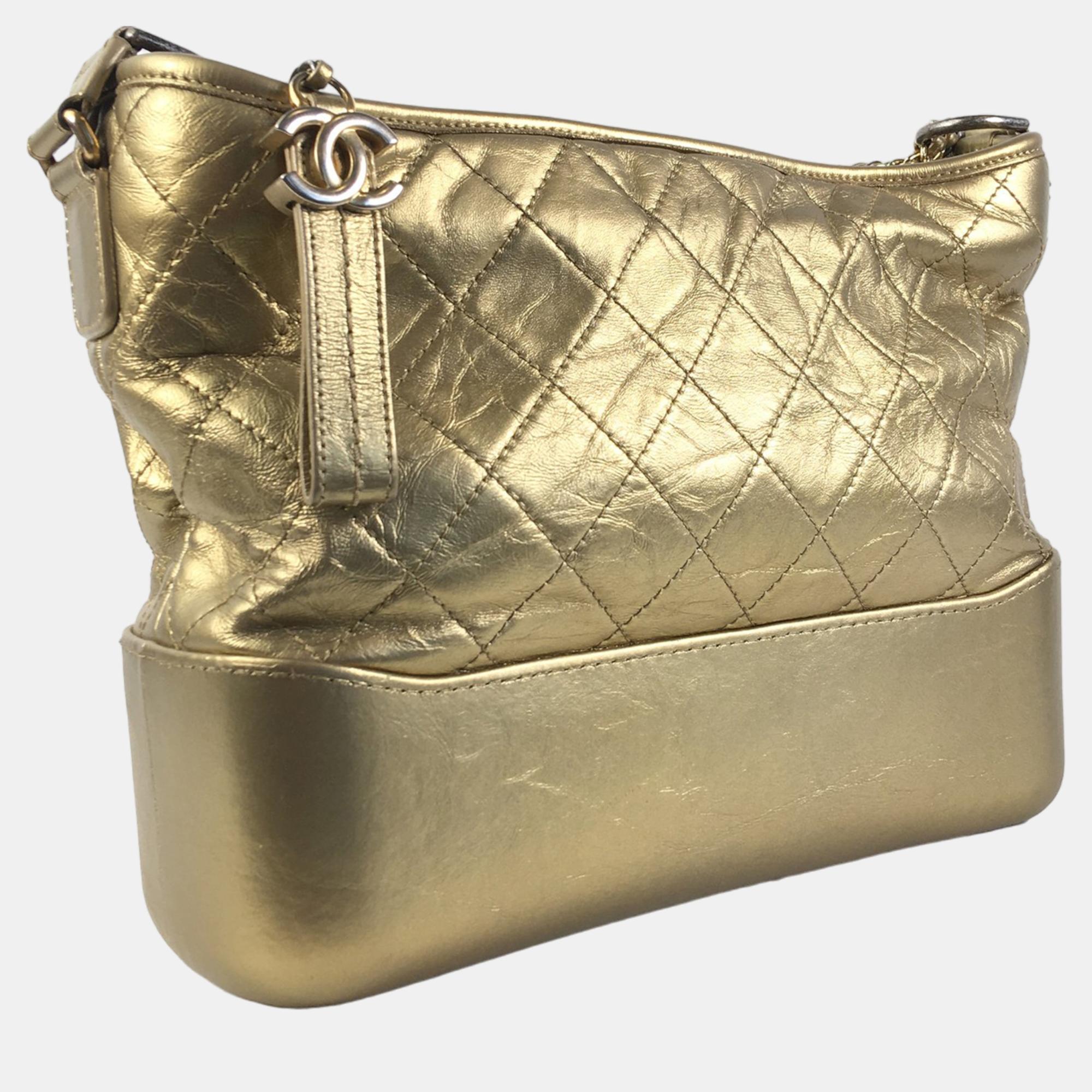 

Chanel Gold Medium Lambskin Gabrielle Crossbody