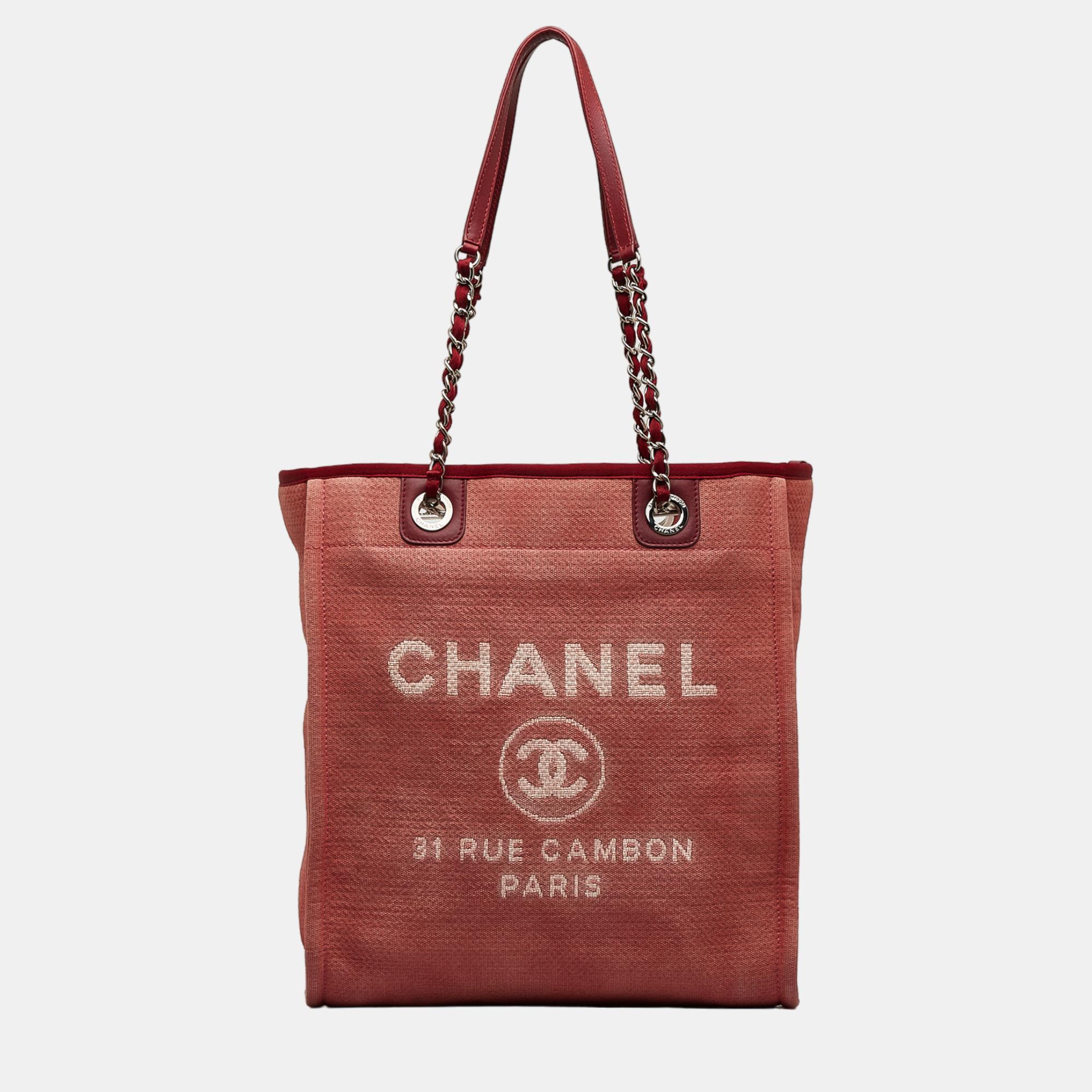 

Chanel Red Mini Deauville Tote