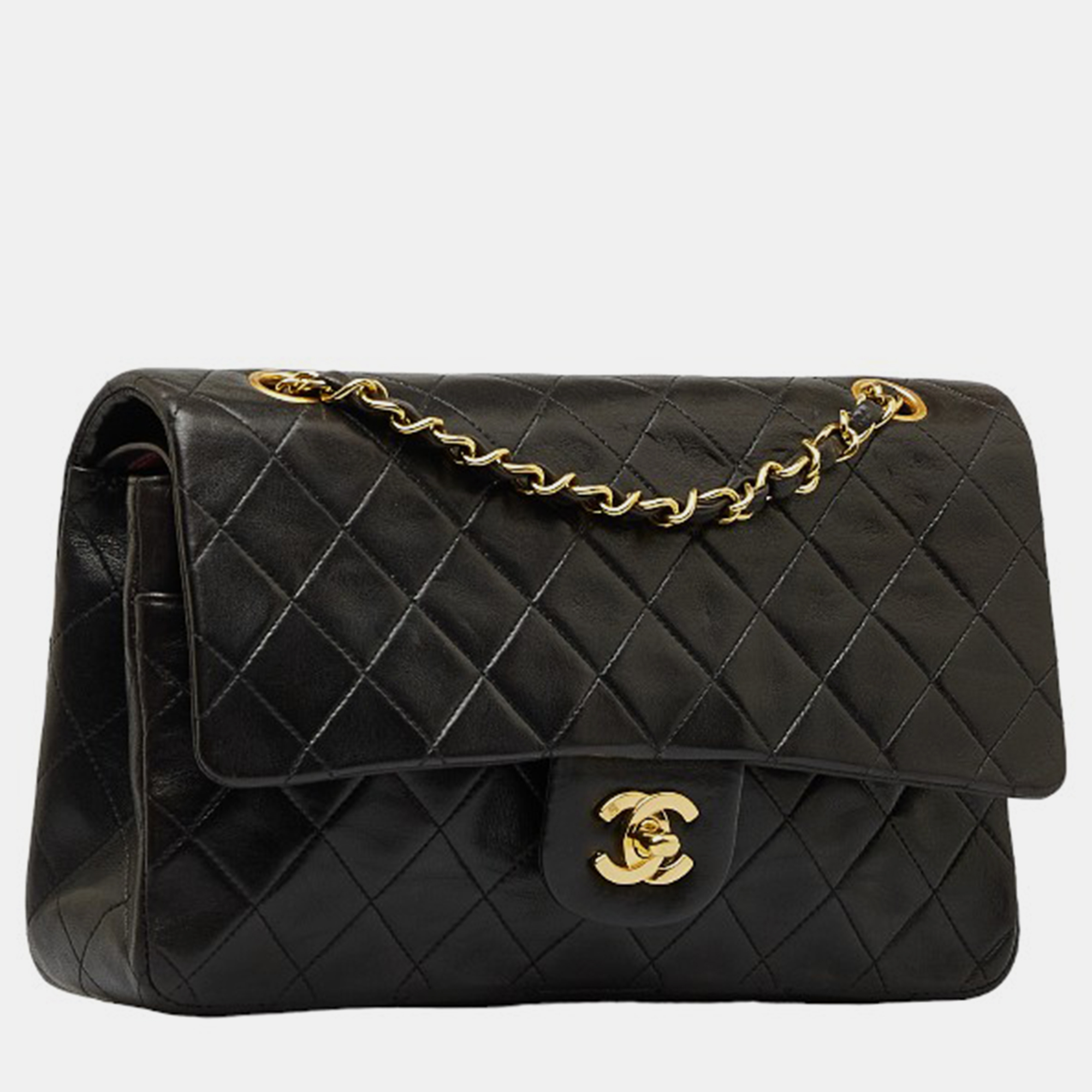 

Chanel Black Leather Medium Classic Double Flap Bag