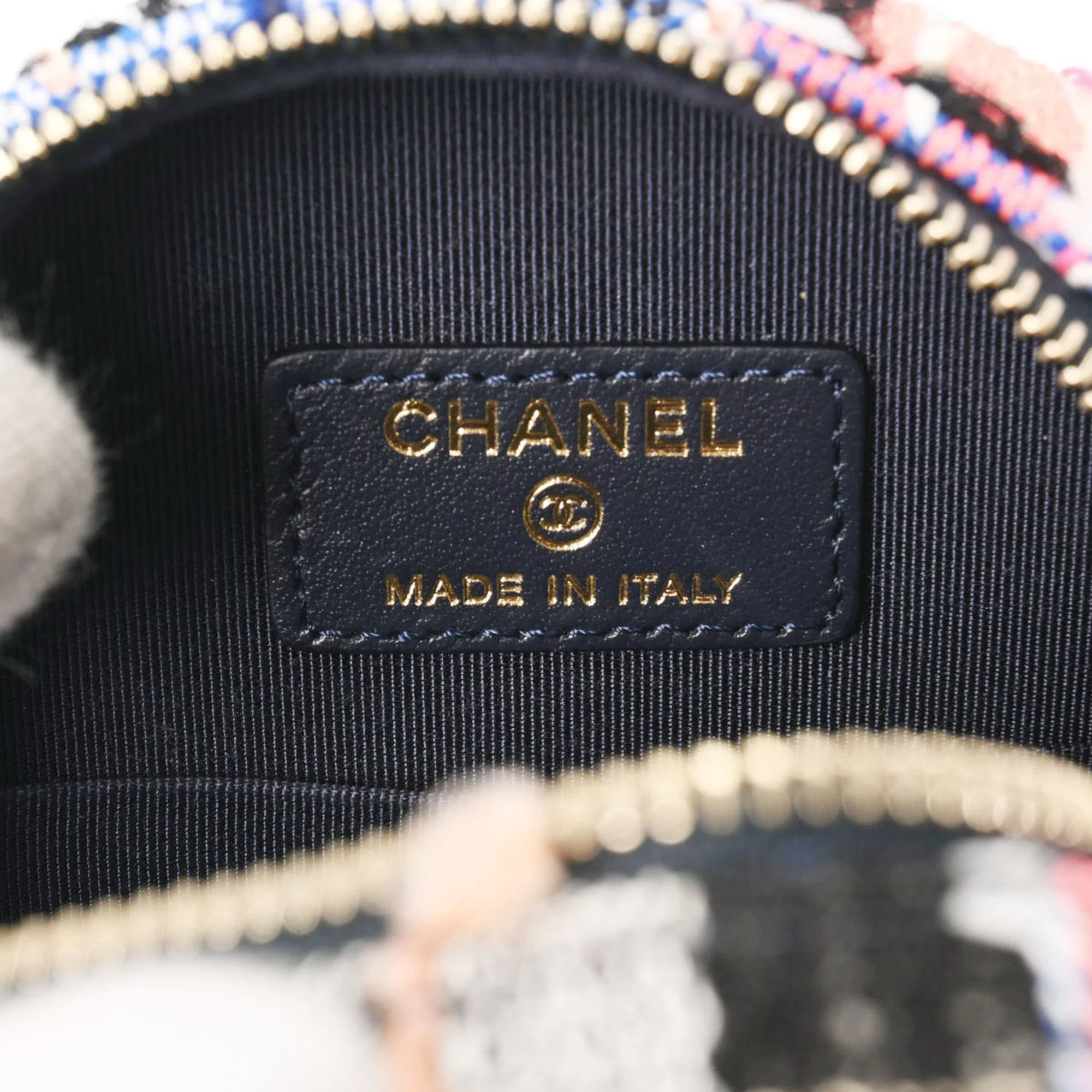 Chanel Tweed Round Crossbody Bag 