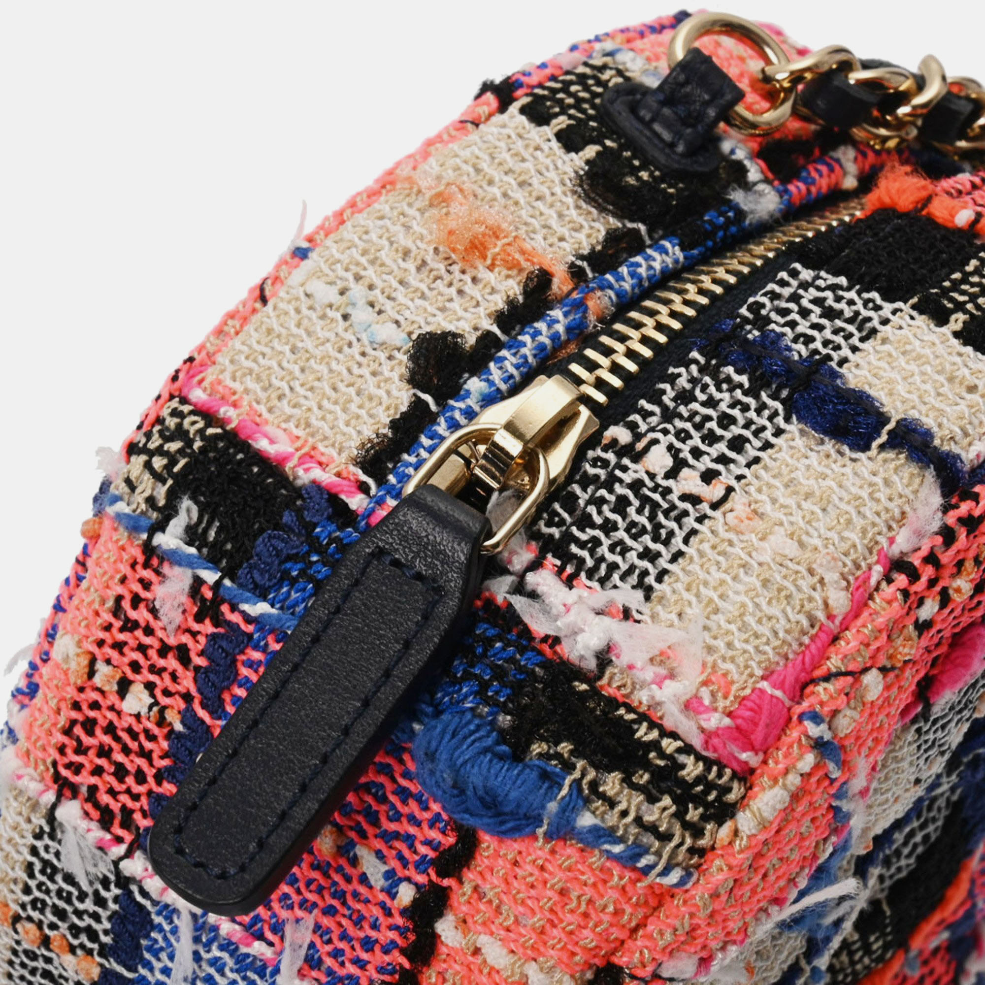 Chanel Tweed Round Crossbody Bag 