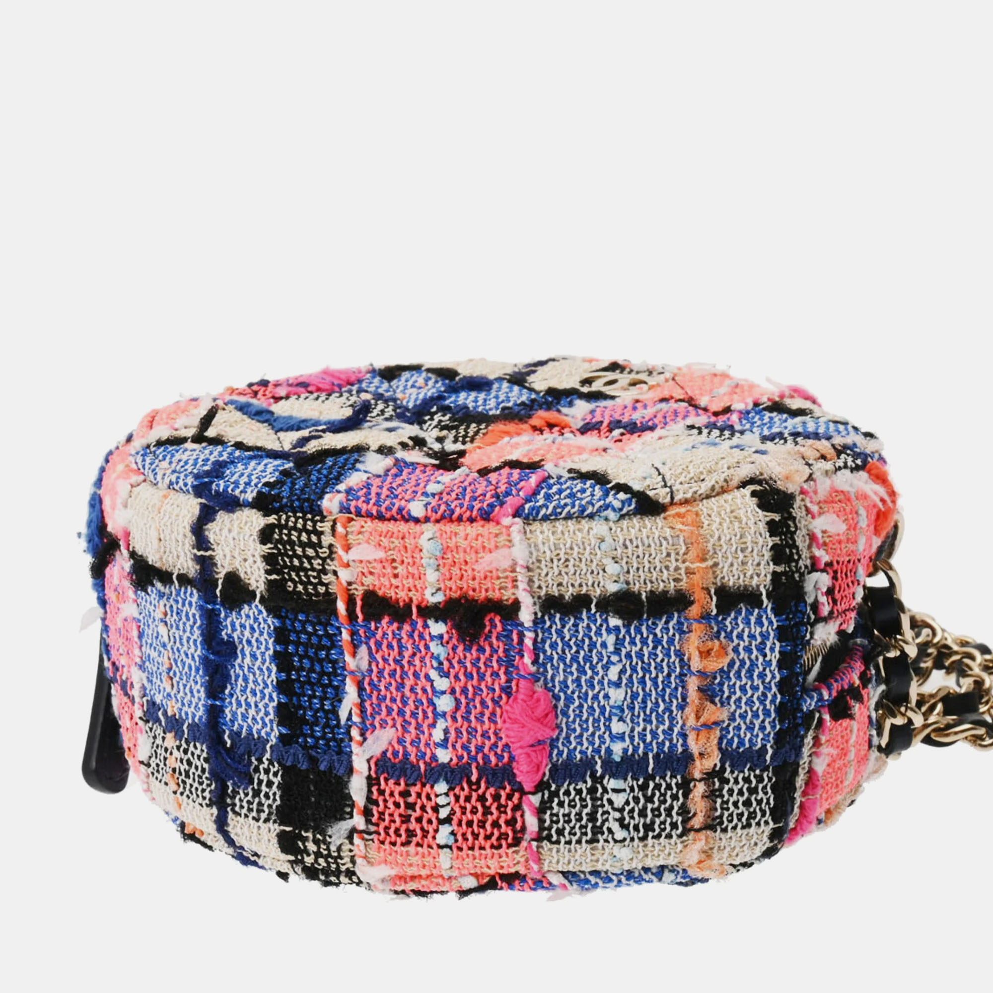 Chanel Tweed Round Crossbody Bag 