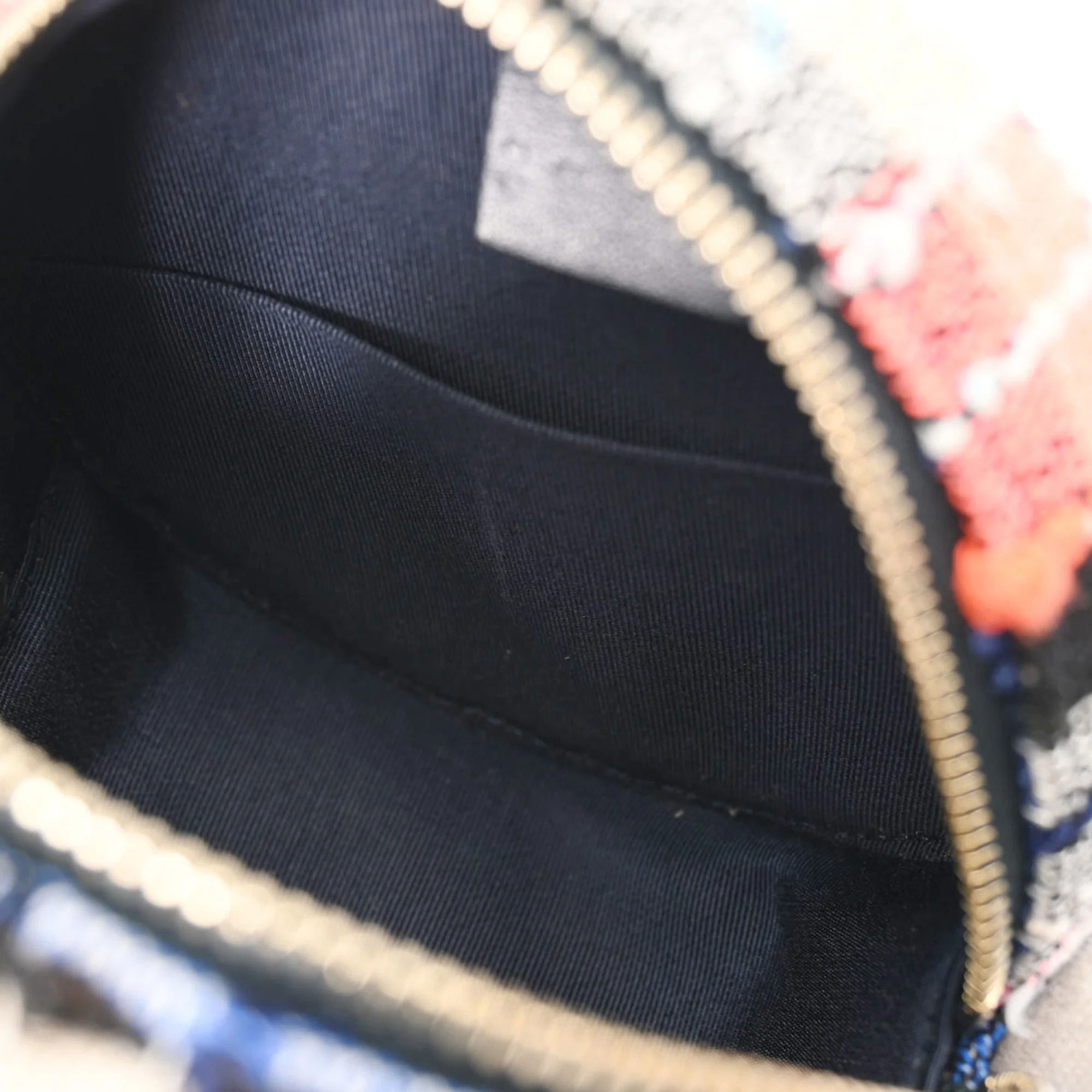 Chanel Tweed Round Crossbody Bag 