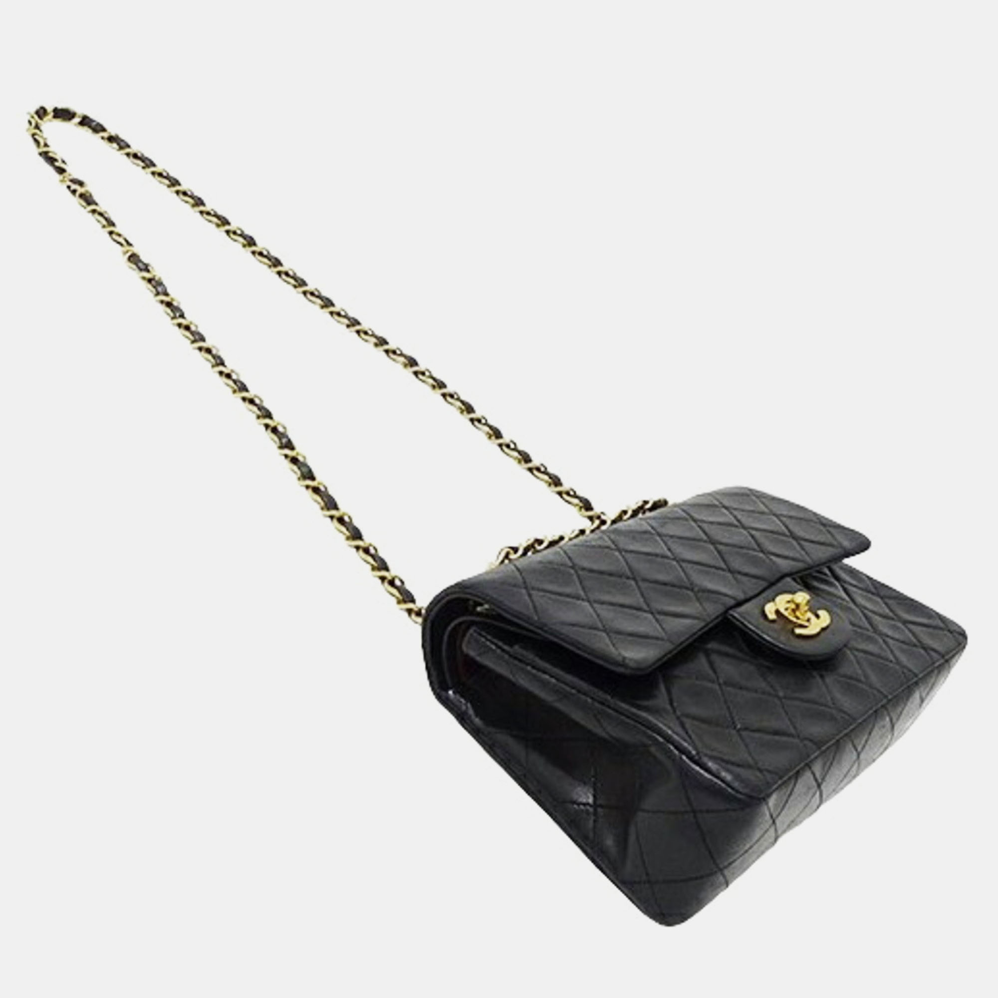 

Chanel Black Lambskin Small Vintage Flap Bag