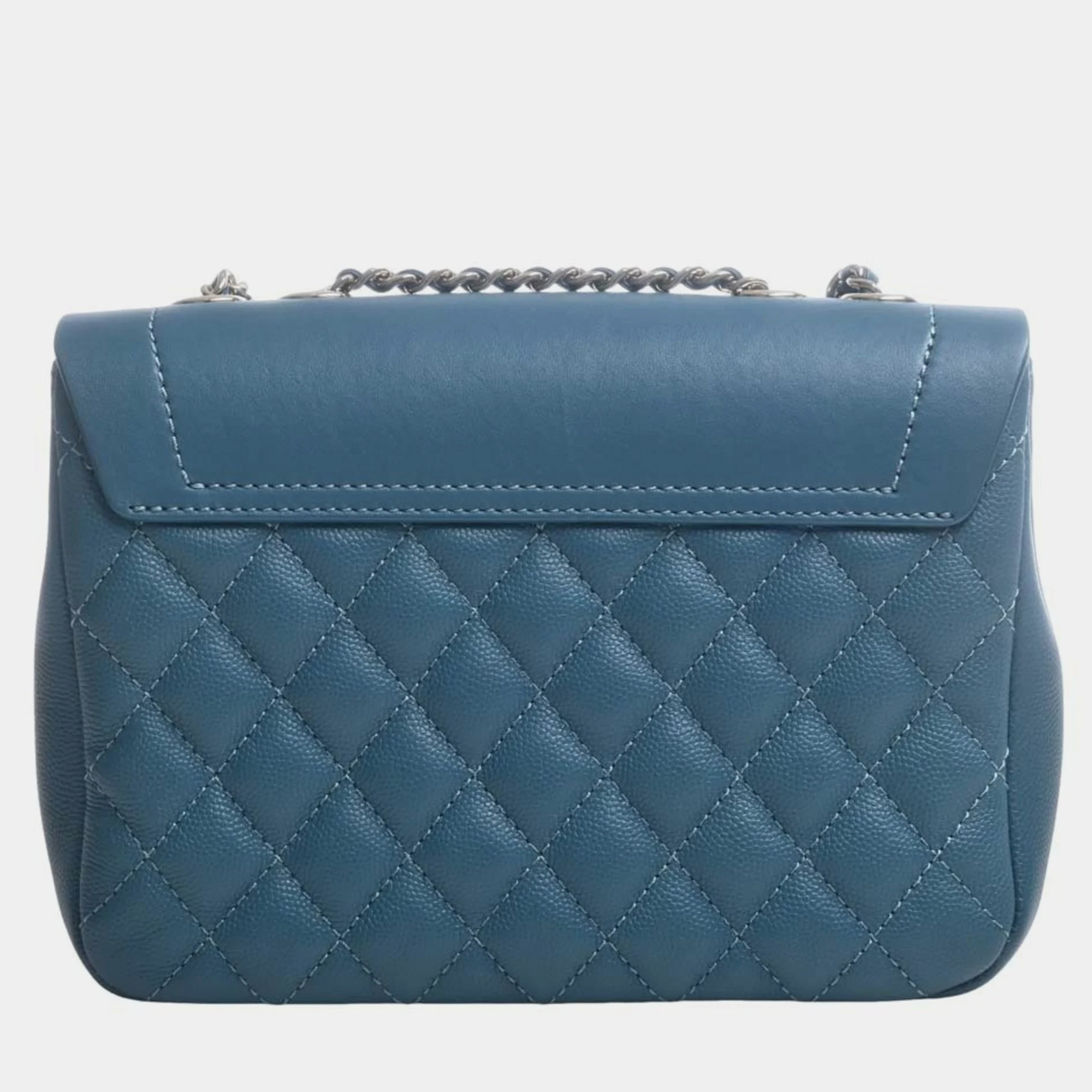 

Chanel Blue Caviar Skin Coco Mark Chain Shoulder Bag