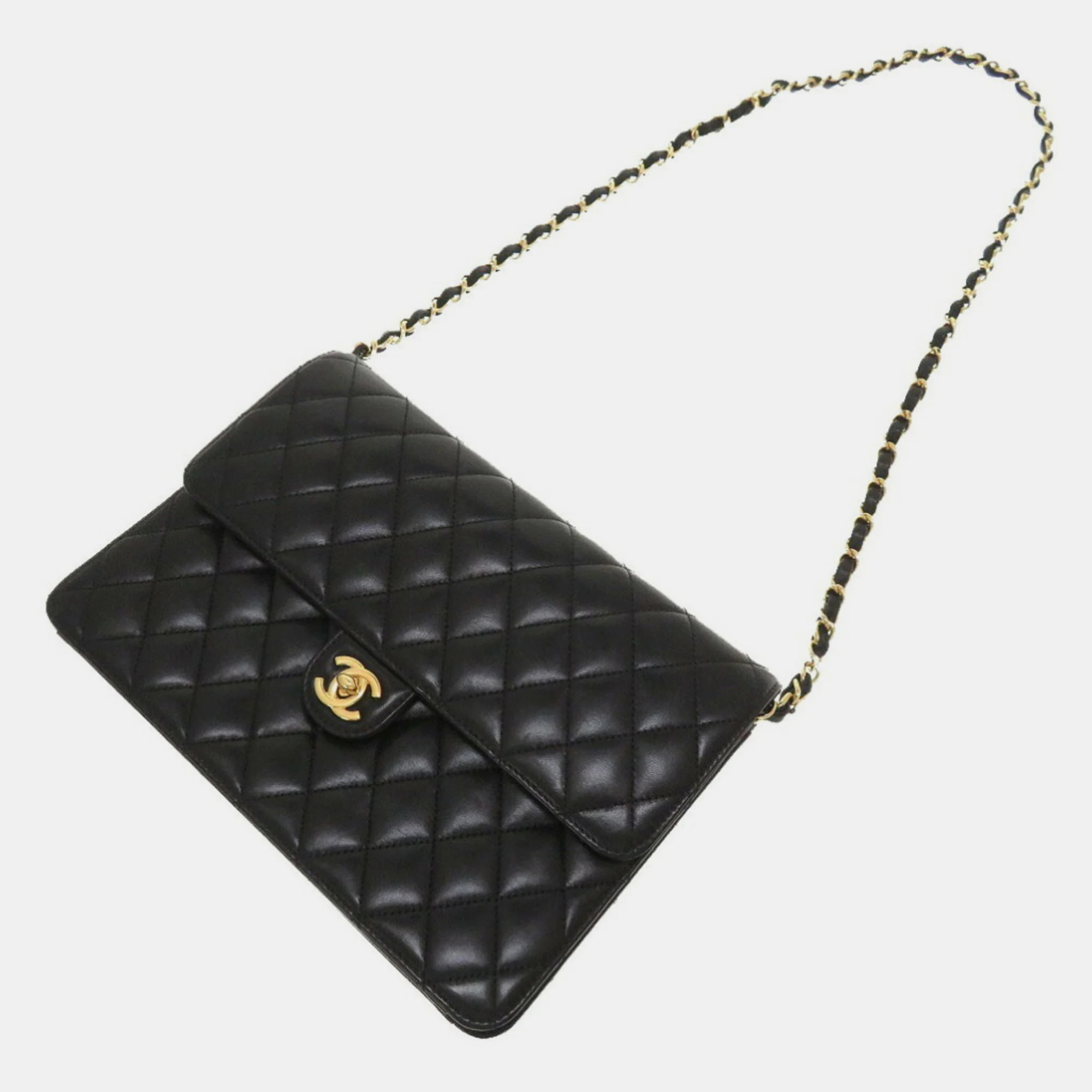 

Chanel Caviar Leather  Classic Double Flap Shoulder Bags, Black