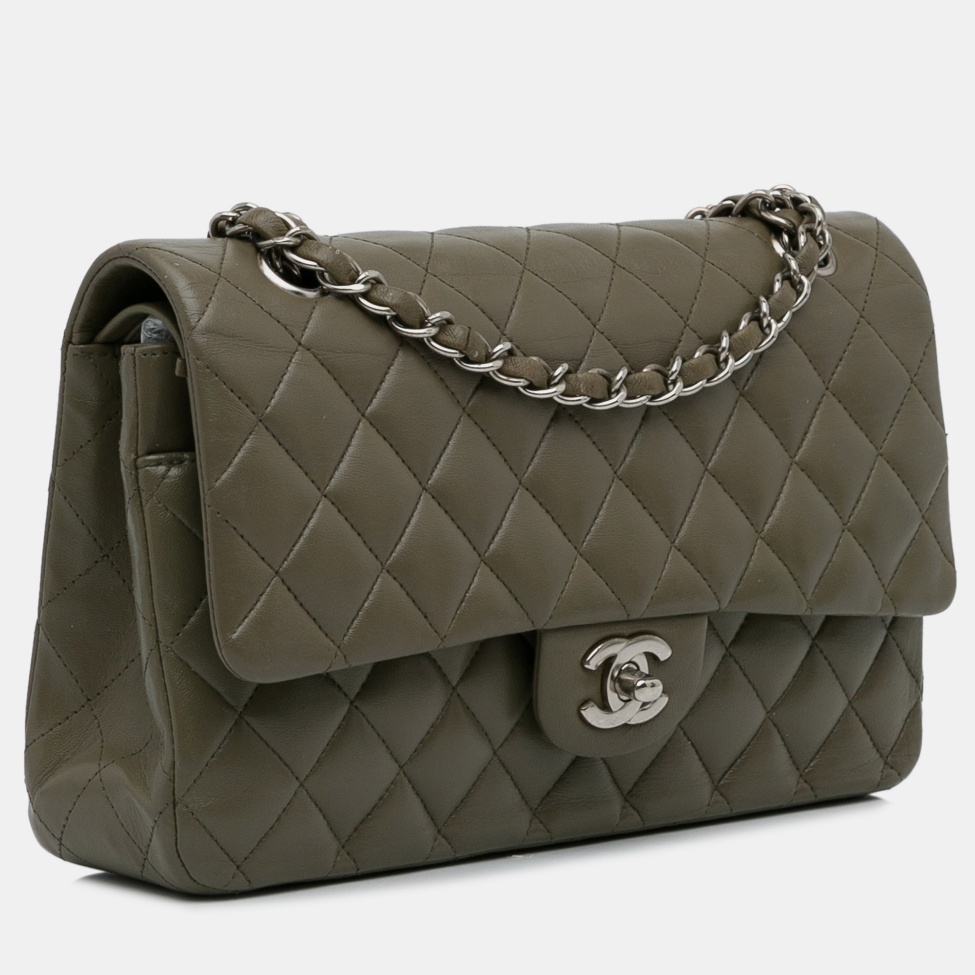 

Chanel Medium Classic Lambskin Double Flap, Green