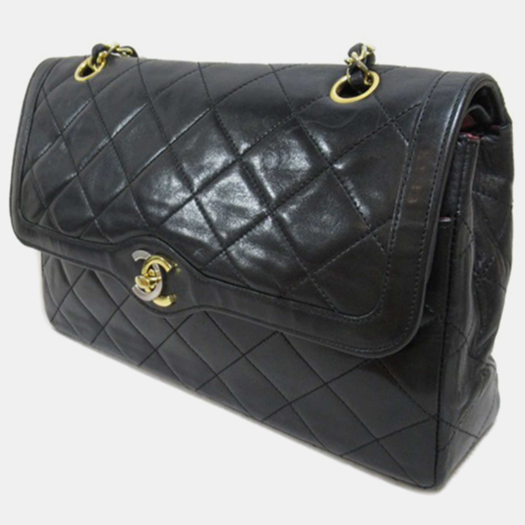 

Chanel Black Quilted Lambskin Paris Double Flap Bag