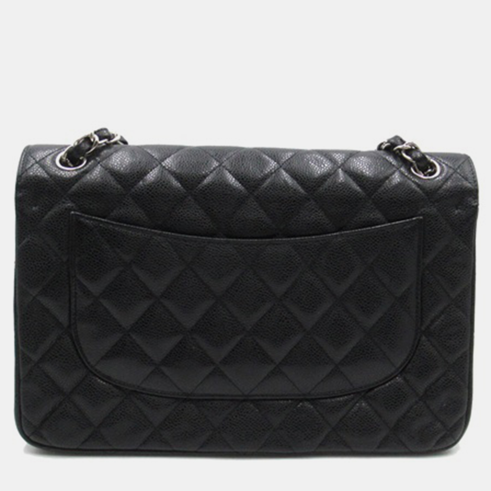 

Chanel Caviar Leather Jumbo Classic Double Flap Shoulder Bags, Black
