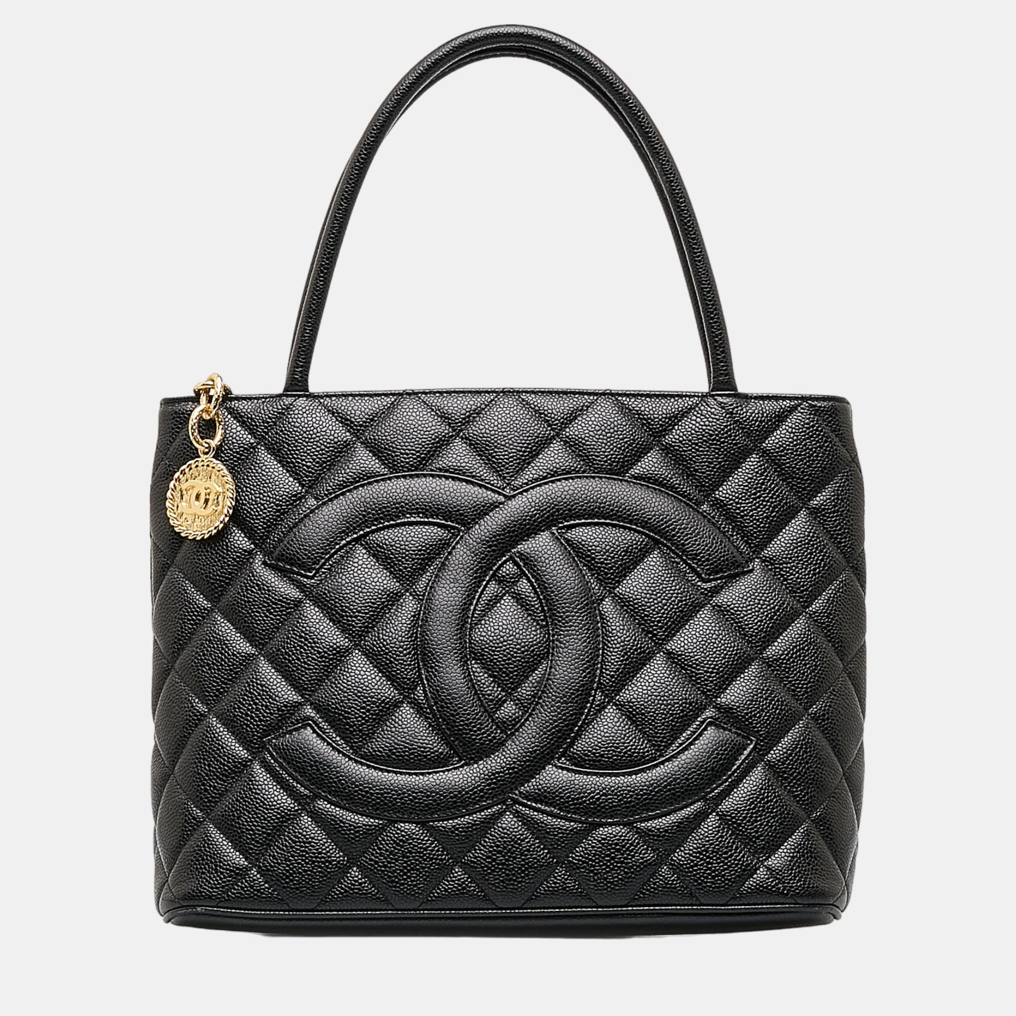 

Chanel Black Caviar Medallion Tote
