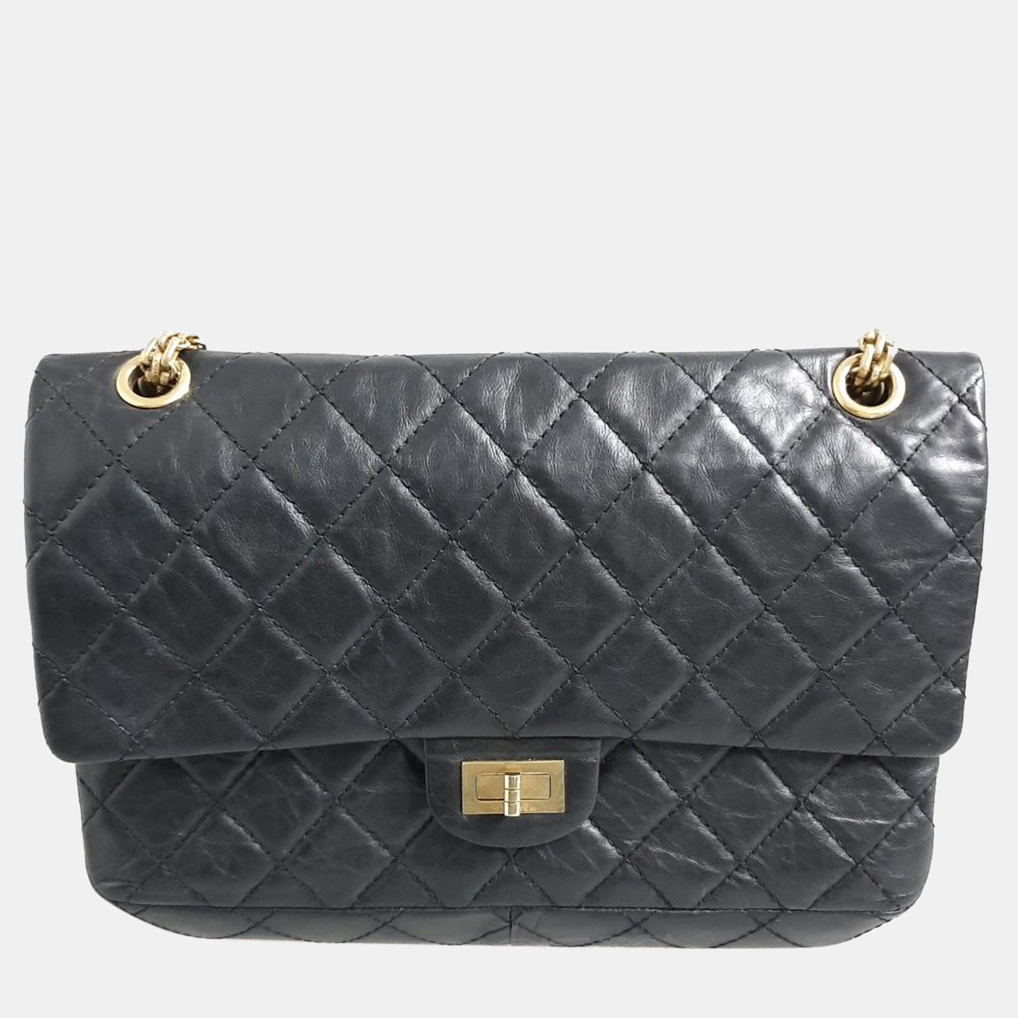 

Chanel Black Leather Medium Vintage 2.55 Shoulder Bag