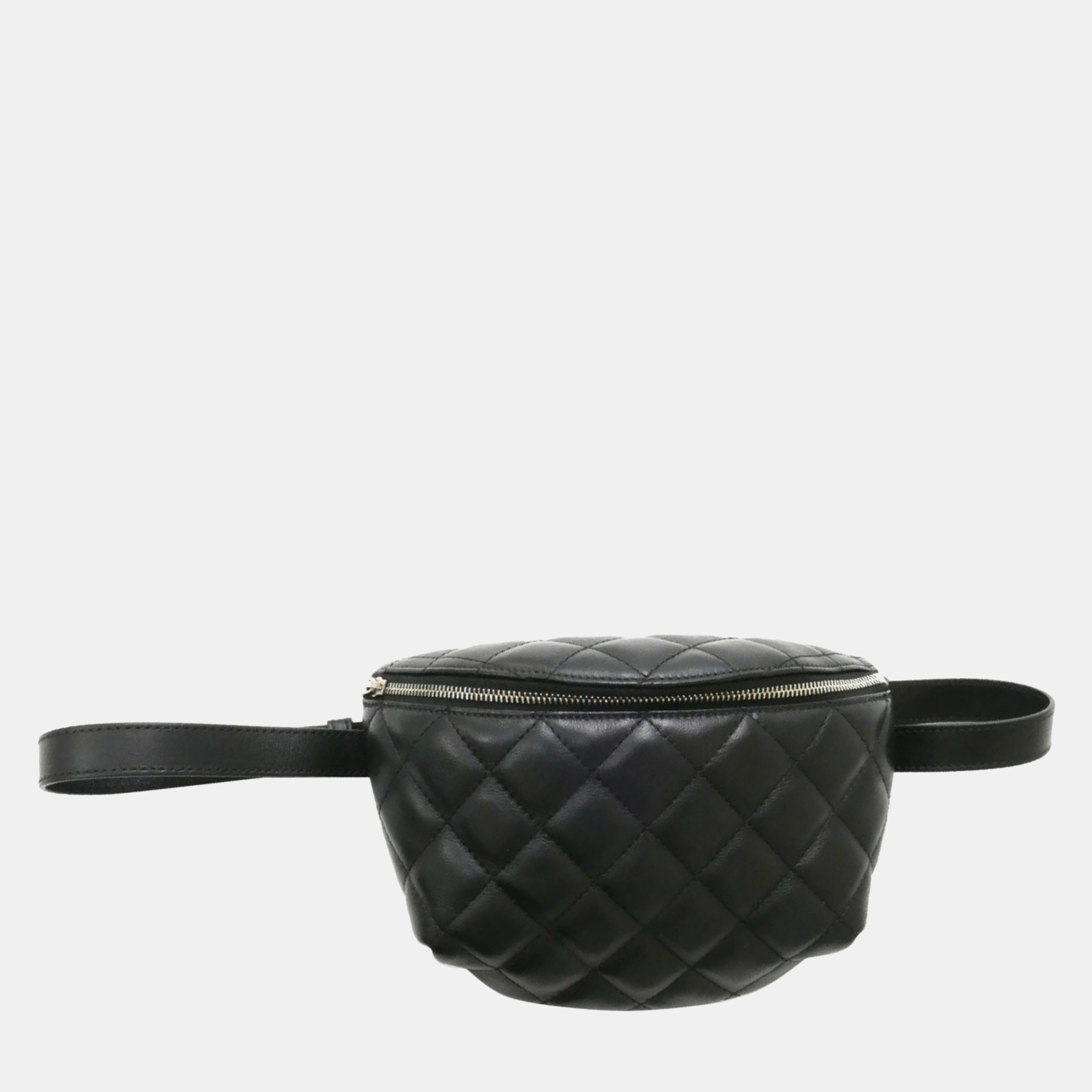 

Chanel Black Leather Quilted CC Belt Bag