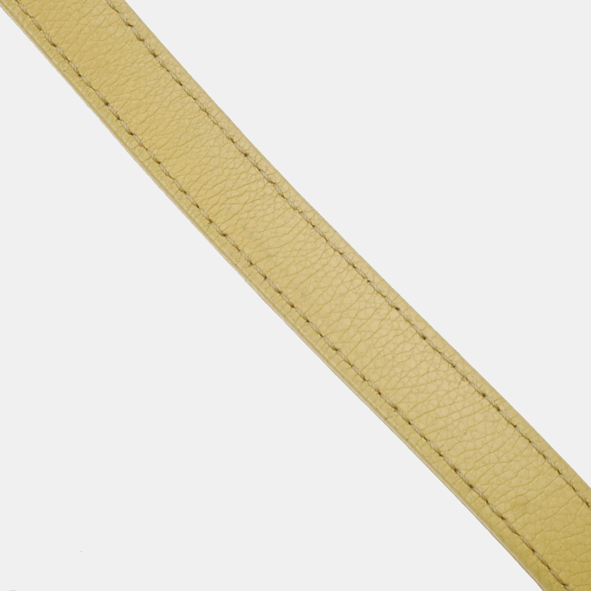 Chanel yellow leather crossbody shoulder bag 