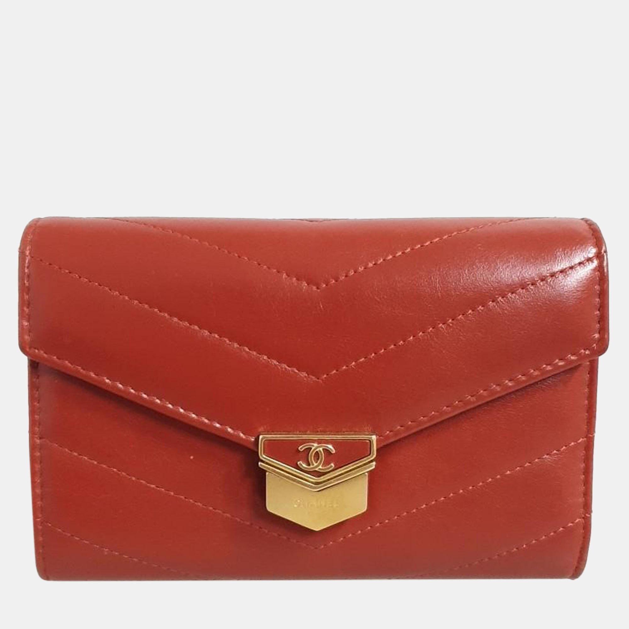 

Chanel Red Leather Medium Wallet
