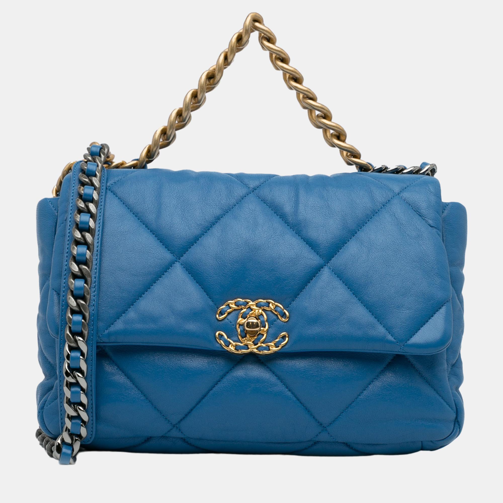 

Chanel Blue Large 19 Flap Bag