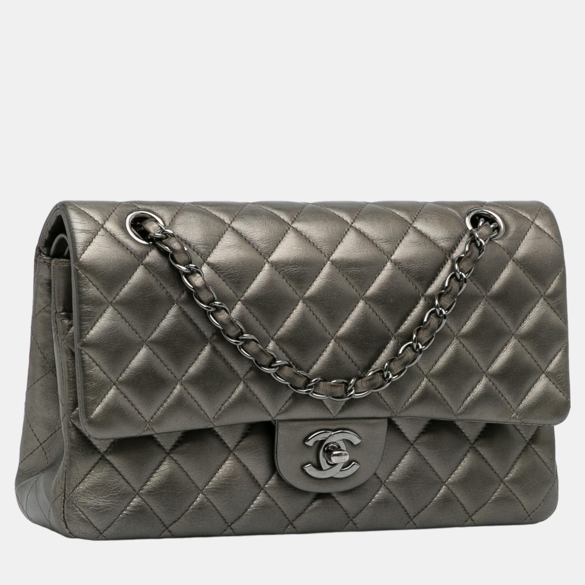 

Chanel Brown Medium Classic Lambskin Double Flap