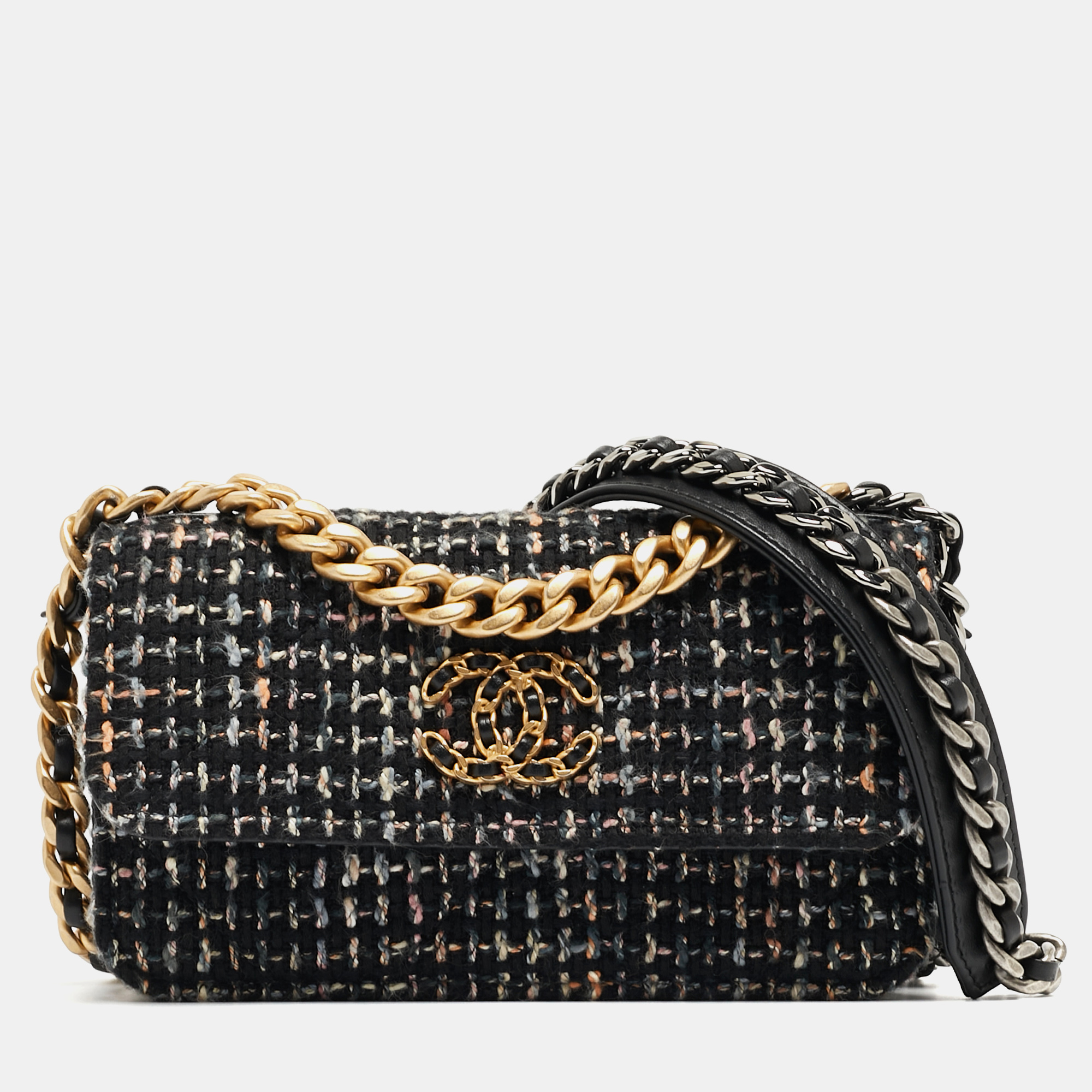 

Chanel Black Tweed 19 WOC Bag